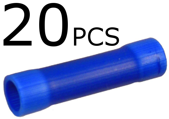 PM V1800KT Vinyl Butt Connector - Pack of 20 | Electrical Wire Connectors for Automotive, Marine & DIY Projects | Heat Shrink Insulated Terminals for Secure Wiring Connections