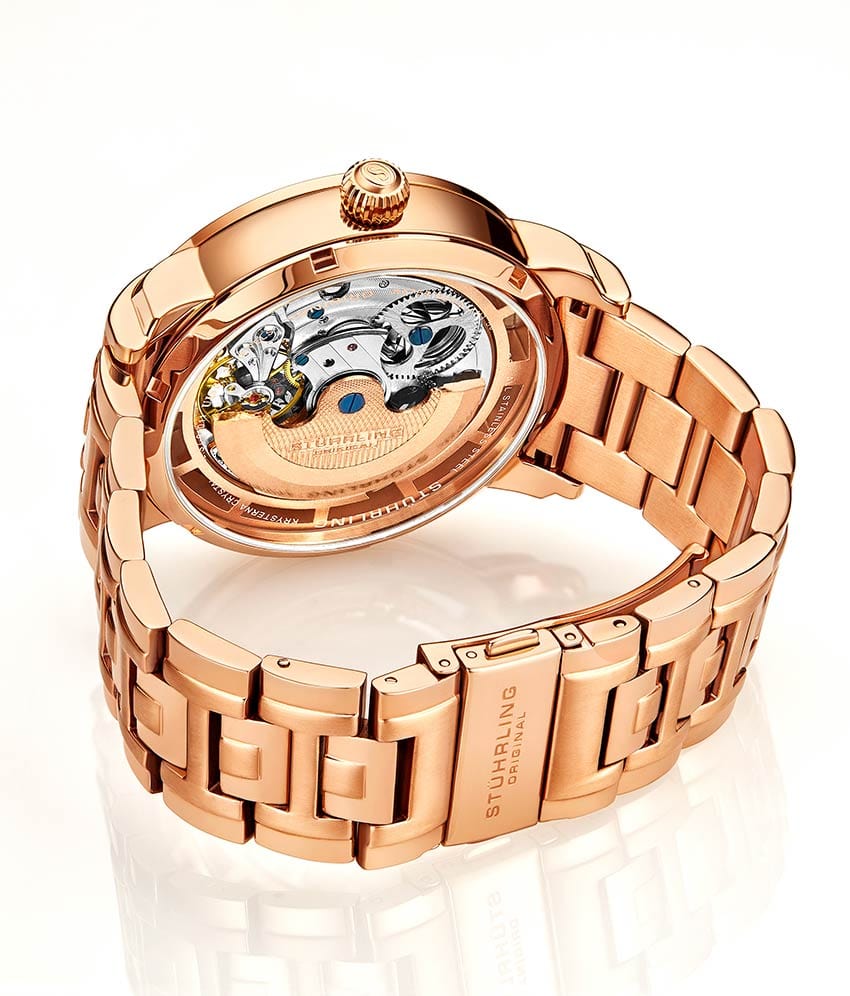 Luciano 371B Automatic 46mm Skeleton Watch for Men - Luxury Stainless Steel Mechanical Timepiece with Transparent Dial - Perfect for Business, Formal Events & Gift Giving