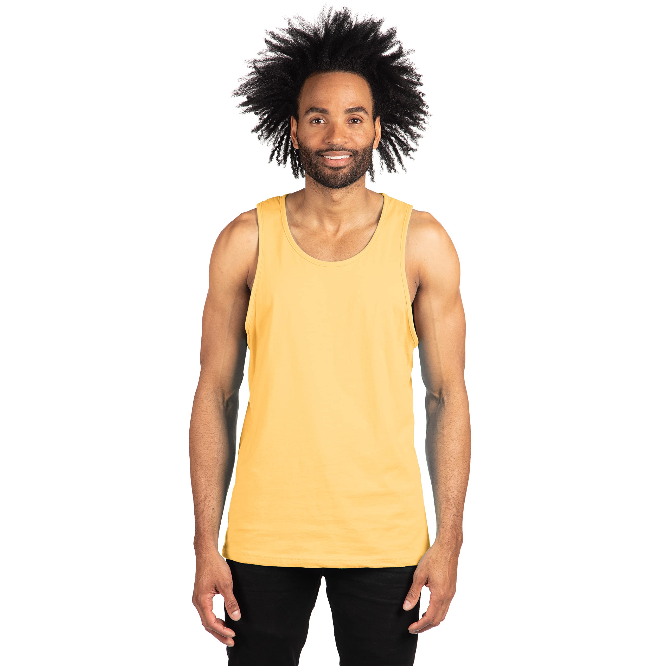 Next Level Apparel Men's Cotton Muscle Tank Top - Breathable Workout Shirt for Gym, Running & Summer Outfits