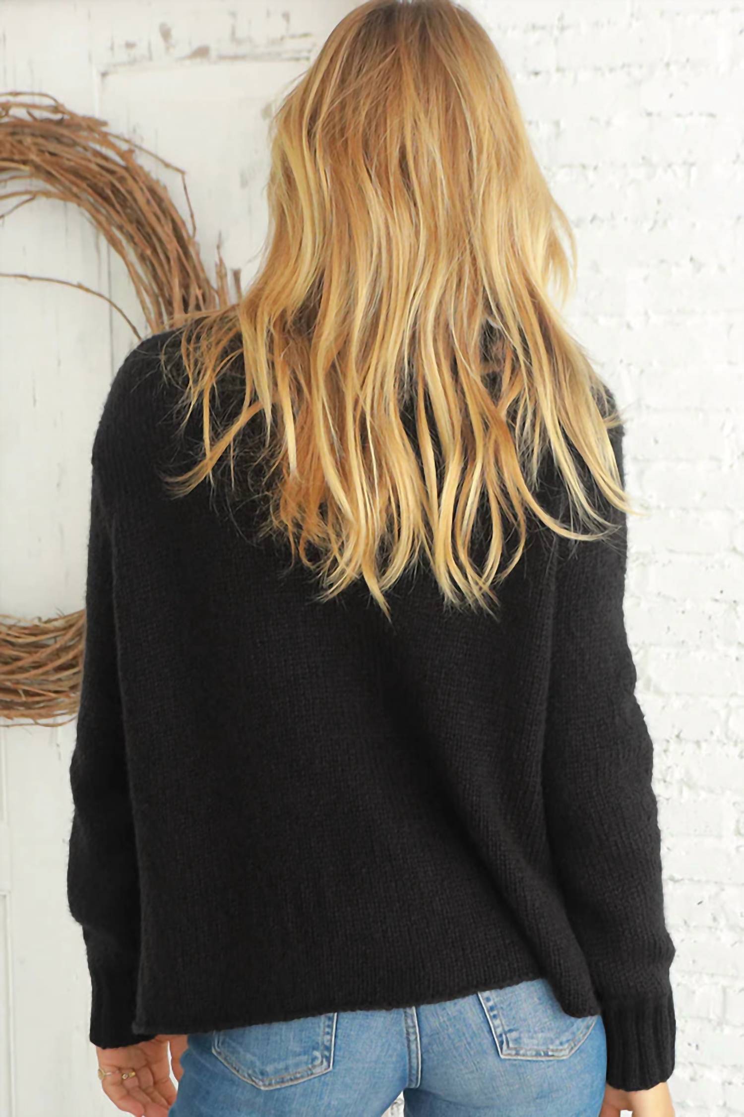 Black & Snow Friday Crew Sweater - Cozy Pullover for Casual Wear, Weekend Outfits & Relaxing at Home