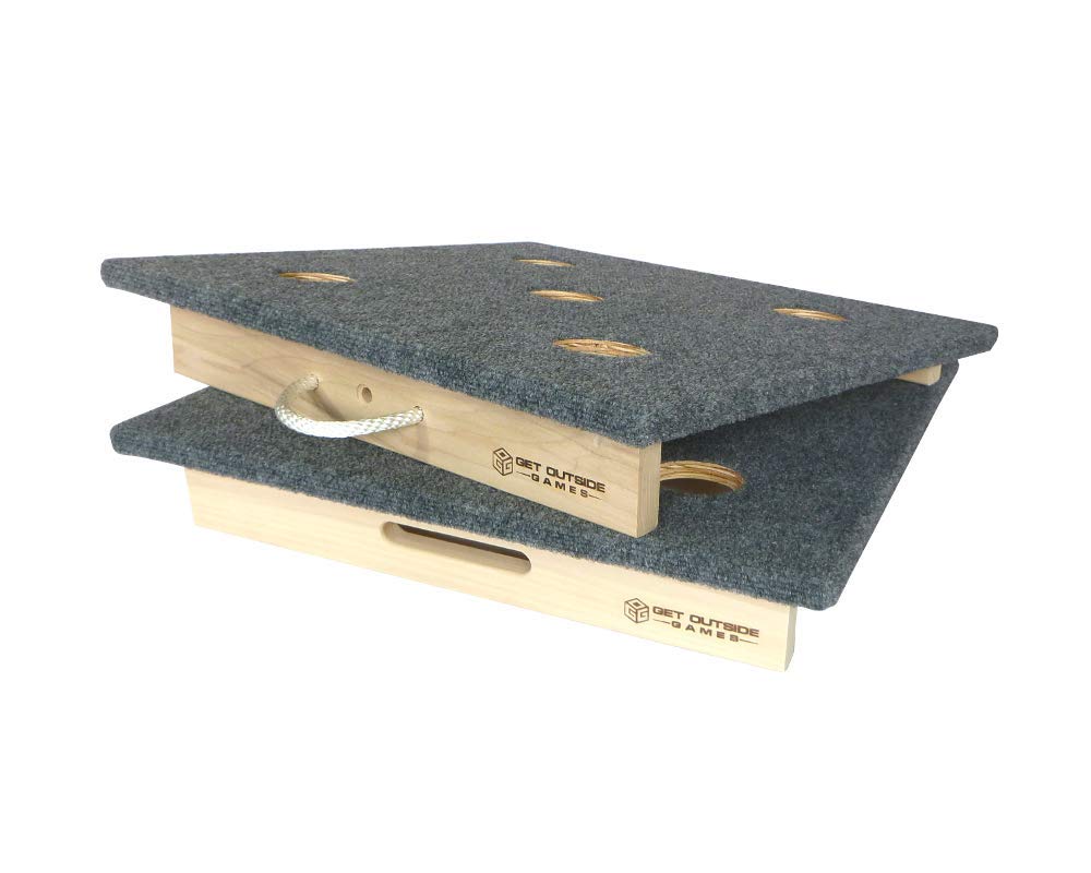 Premium 5 Hole Washer Toss Game Set - Outdoor Lawn Washers Boards for Backyard, Tailgate, Camping & BBQ Parties - Durable Cornhole-Style Tossing Game with Carrying Case