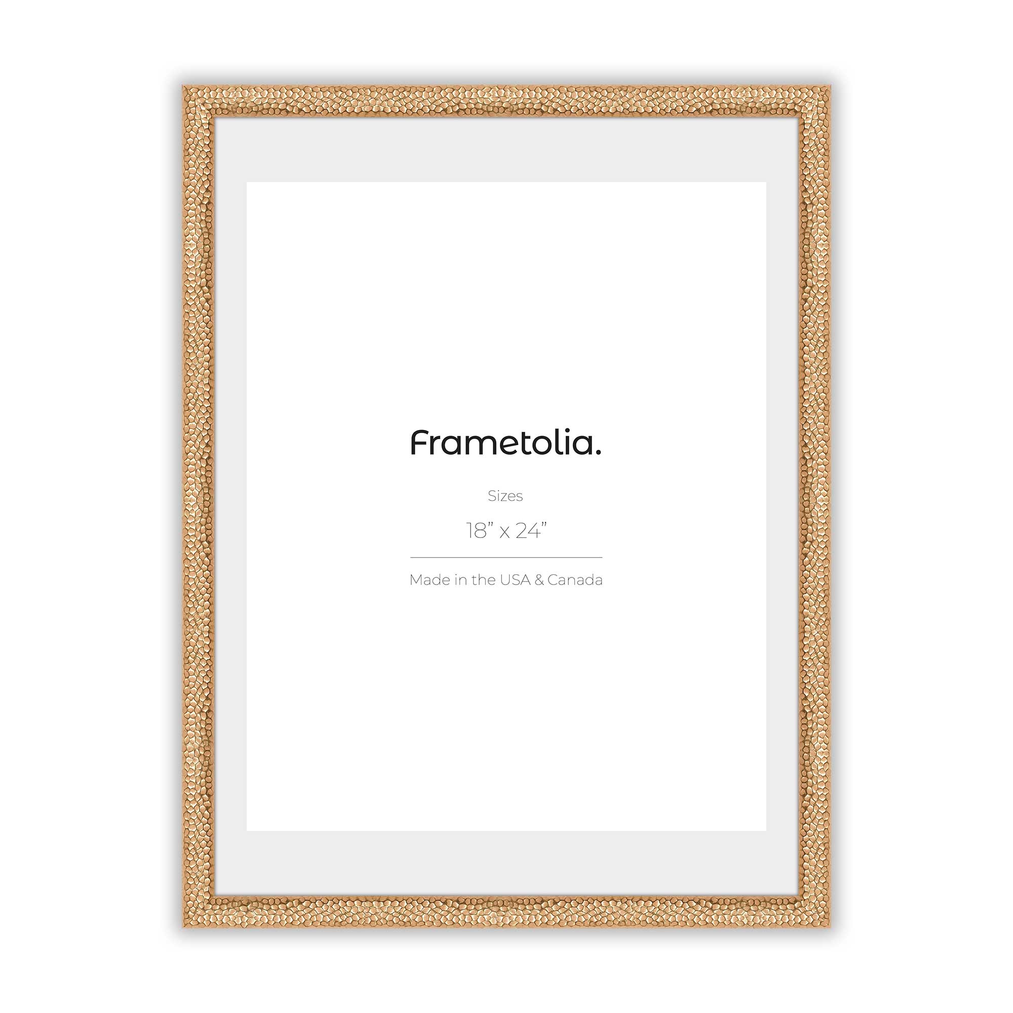 Handmade Hammered Gold Picture Frame - Customizable Photo Display for Wall Decor, Wedding Gifts & Home Interior Design