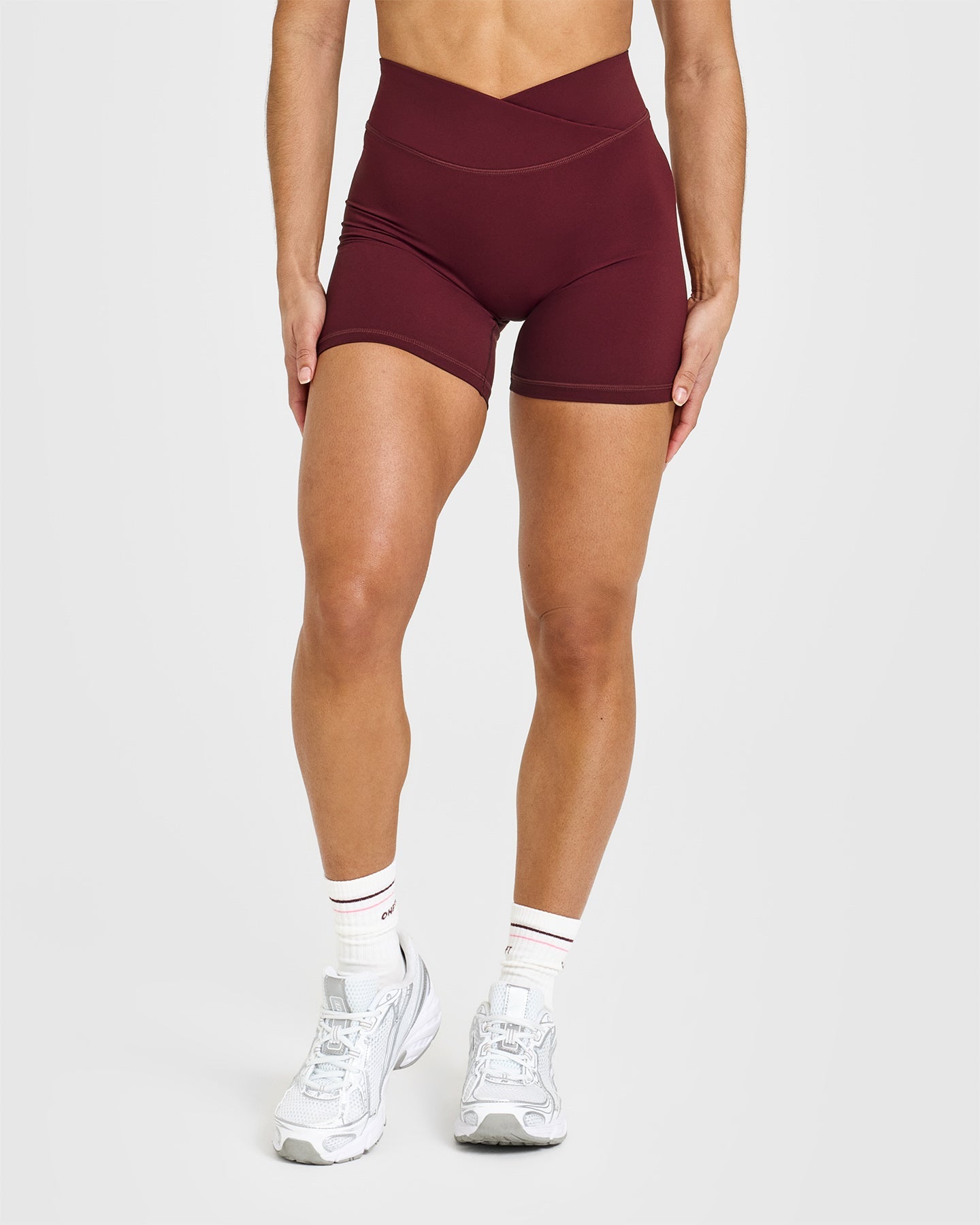 Unified Wrap Shorts 6 | Rosewood Color | Comfortable & Stylish Athletic Shorts for Women | Perfect for Yoga, Running & Summer Workouts