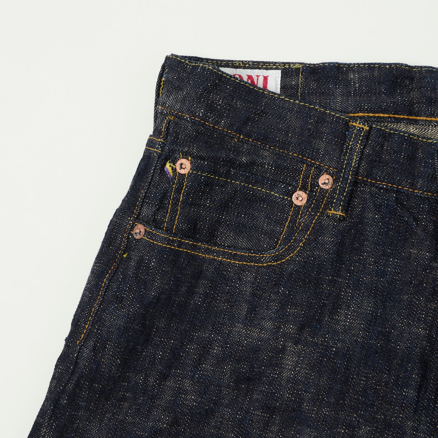 ONI 505 Kasuri 17oz Regular Straight Jeans - One Wash Selvedge Denim for Men | Perfect for Casual Wear, Work & Everyday Use