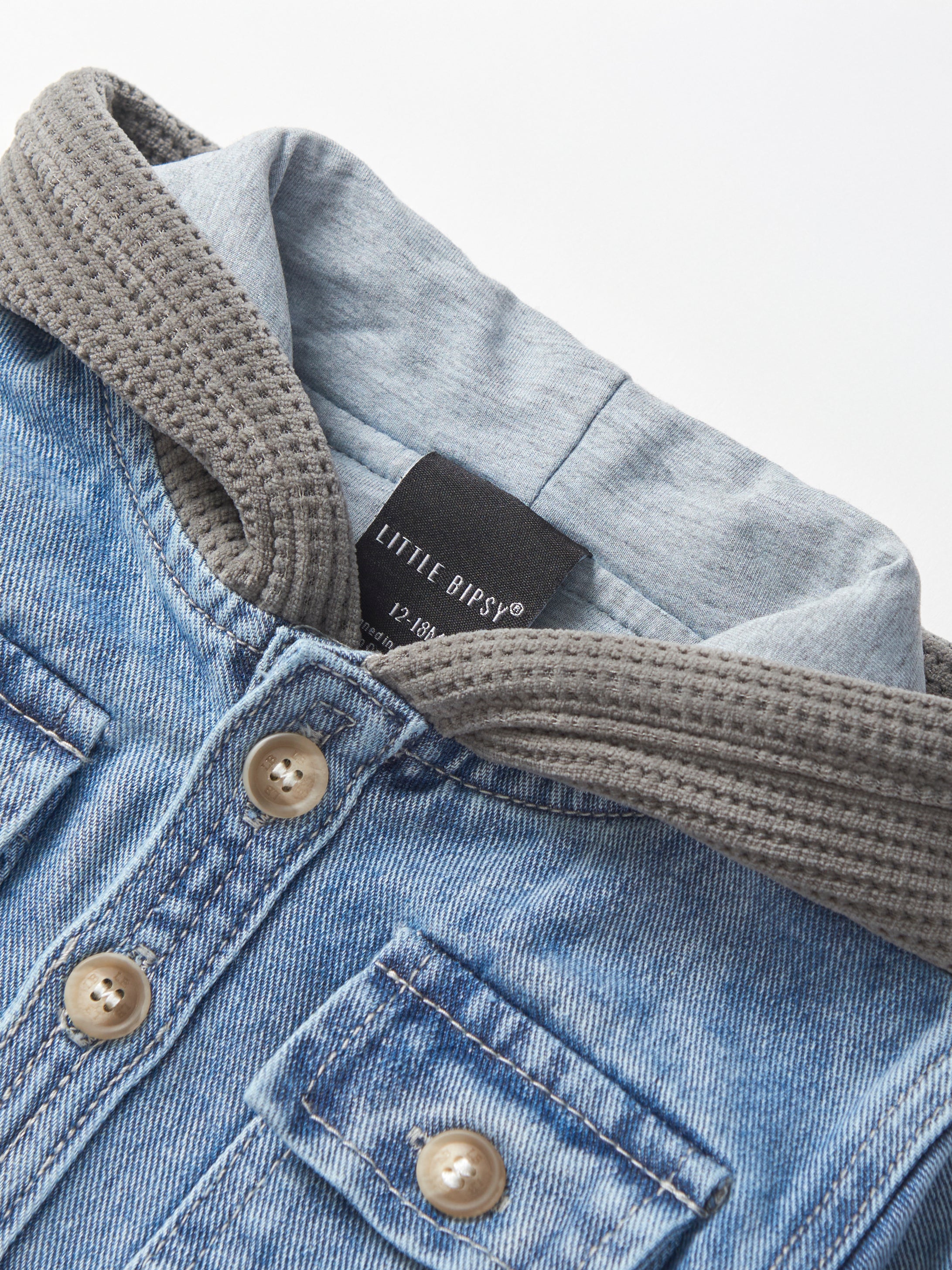 Stylish Light Wash Hooded Denim Shacket Jacket for Men & Women | Casual Outerwear for Fall & Spring | Perfect for Streetwear, Layering, and Everyday Fashion