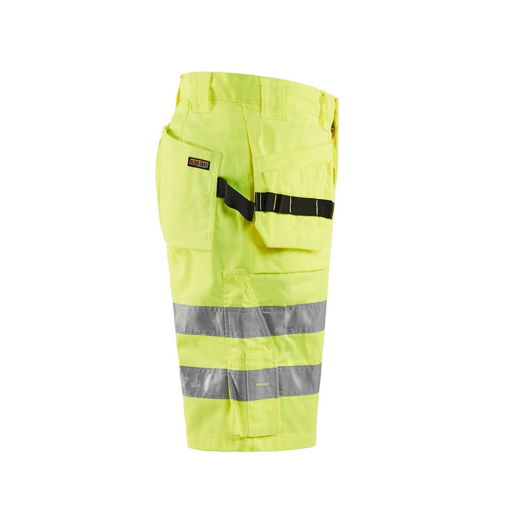 BLÅKLÄDER High Visibility Men's Work Shorts - Reflective Safety Shorts for Construction, Road Work & Outdoor Jobs