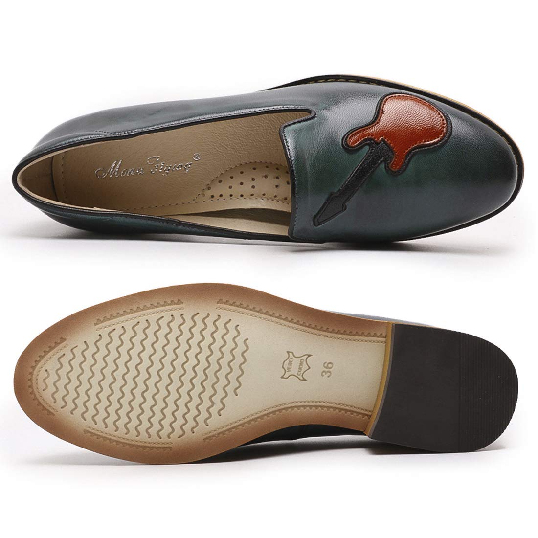 Women's Leather Penny Loafers Slip On Flats - Comfortable Office & Casual Shoes for Ladies - Perfect for Work, Travel and Everyday Wear