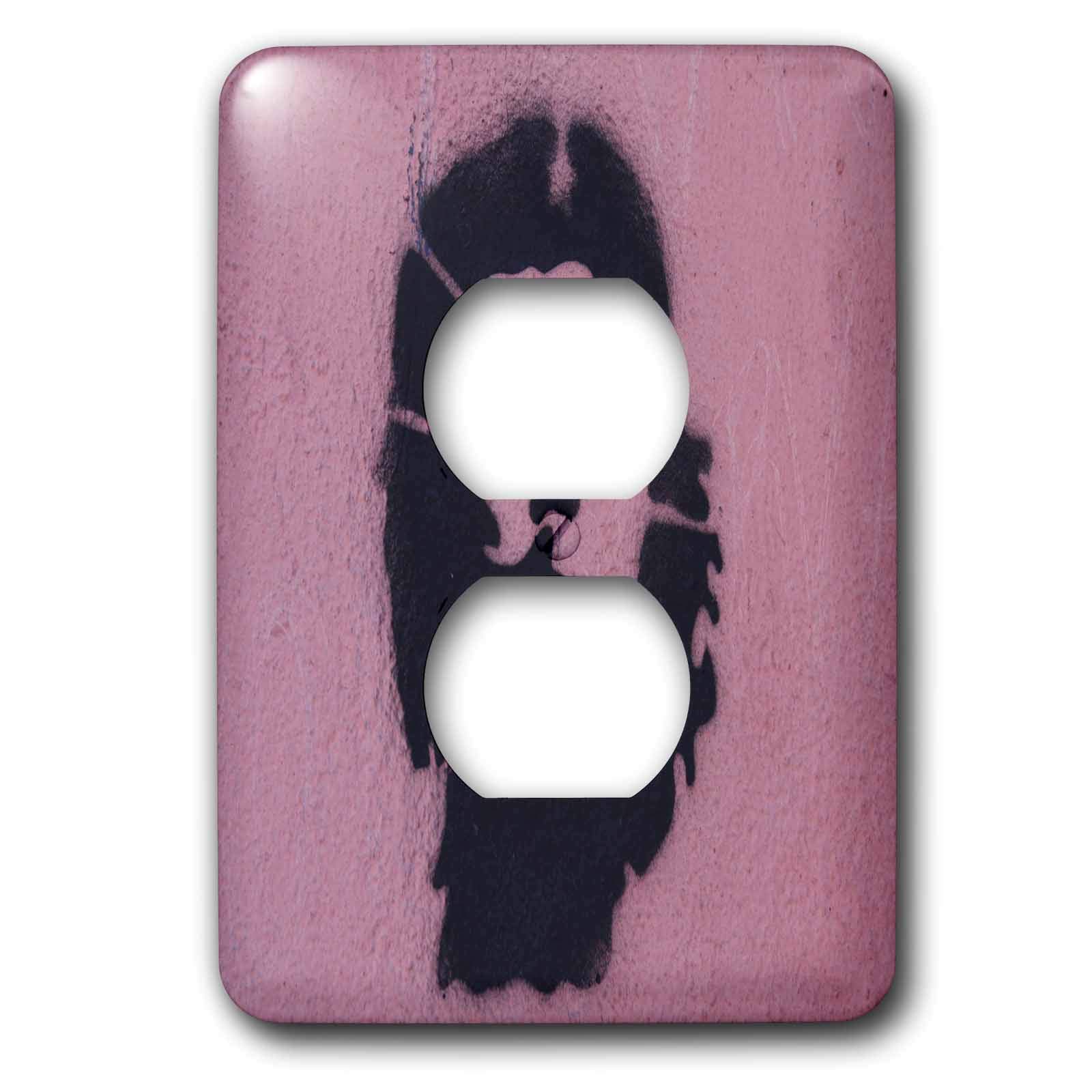 3D Rose Che Guevara 2 Plug Outlet Cover - Decorative Electrical Wall Plate for Home, Office & Cafe - Unique Pop Art Home Decor Accessory