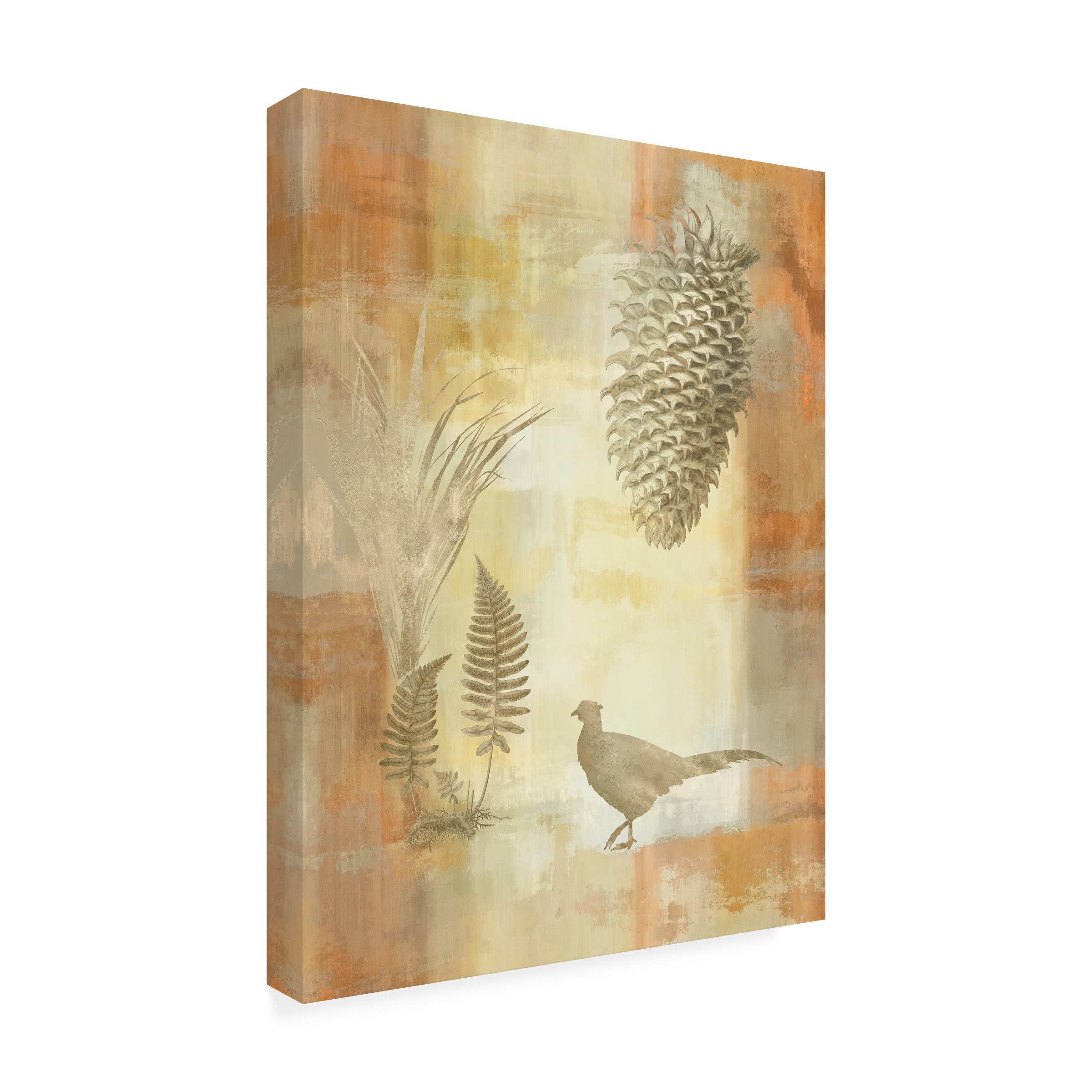 Trademark Fine Art 'Autumn Mood II' by Cora Niele - Handmade Canvas Wall Art for Living Room, Bedroom & Office Decor - Fall Landscape Painting for Home & Gifts