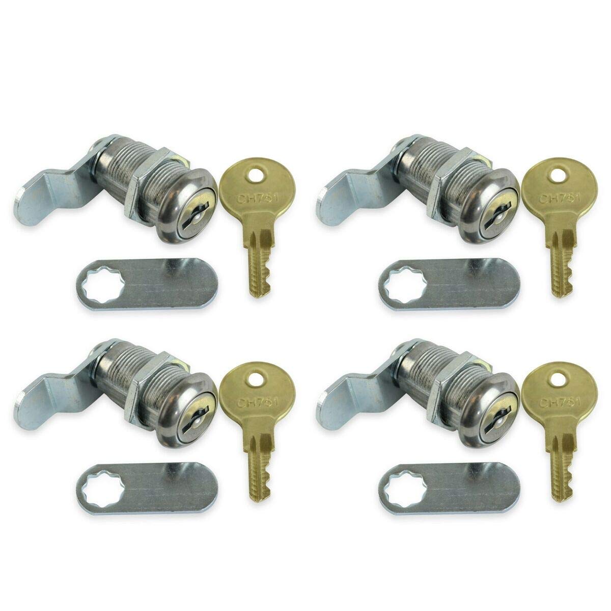 4 Pack RV Compartment Door Cam Lock 1-1/8 Inch for Camper Trailer & Motorhome Storage - Secure Your Outdoor Gear & Travel Essentials