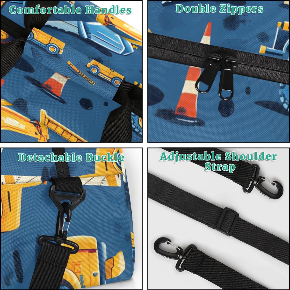 Custom Personalized Kids Gym Duffel Bags for Boys - Monogrammed Sports Training & Travel Weekender Bag with Name (11 Styles) - Perfect for School, Sports Practice, Sleepovers & Weekend Trips
