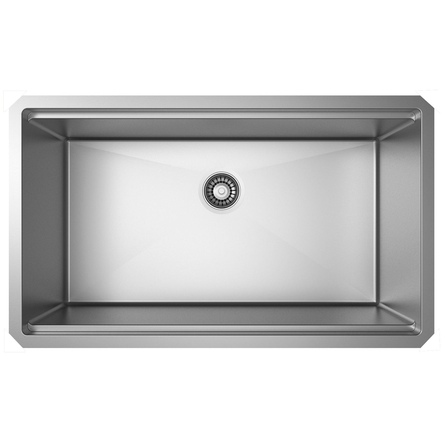 **DAX Workstation Single Bowl Undermount Kitchen Sink 18G Stainless Steel 59 x 18 Inches R10 Radius - Includes Accessories, Perfect for Modern Kitchens & Food Prep Stations**