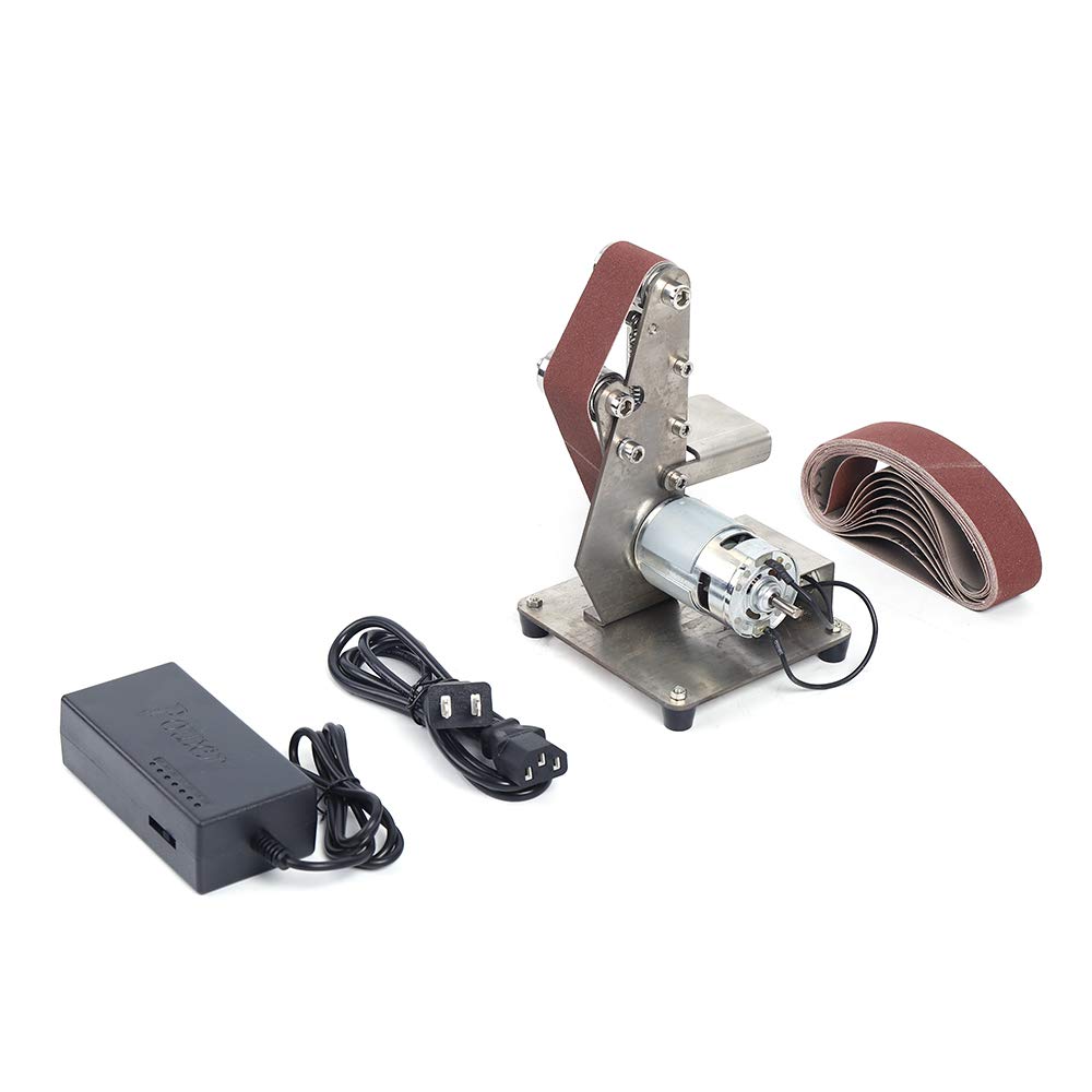Electric Belt Sander - 775 Motor Woodworking & Metal Polishing Grinder, Knife Sharpener for DIY Projects | Perfect for Home Workshops, Metal Fabrication & Blade Sharpening