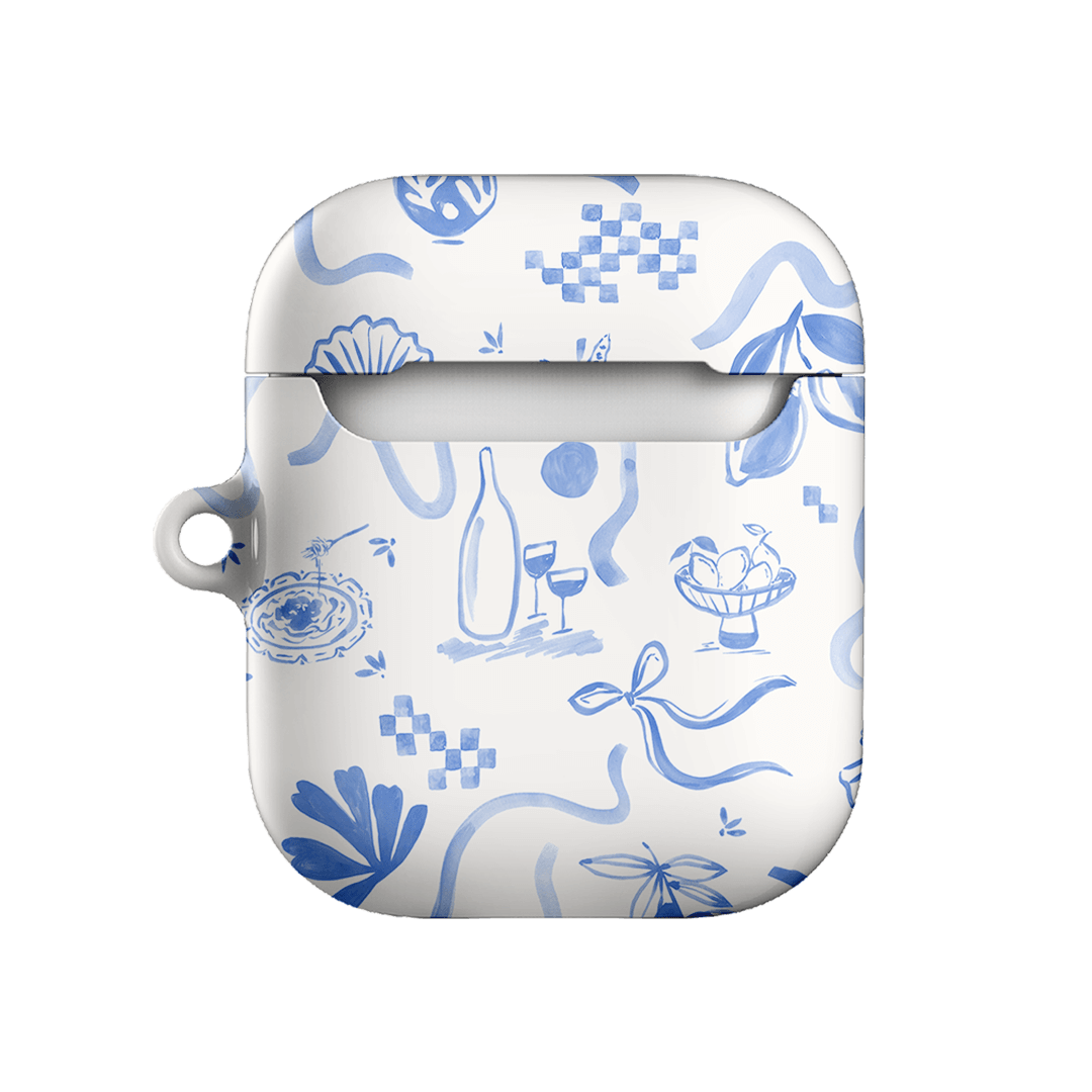 Stylish Mediterranean Wave AirPods Case - Trendy Protective Cover for AirPods 1/2/3 & Pro - Perfect for Travel, Work & Everyday Use