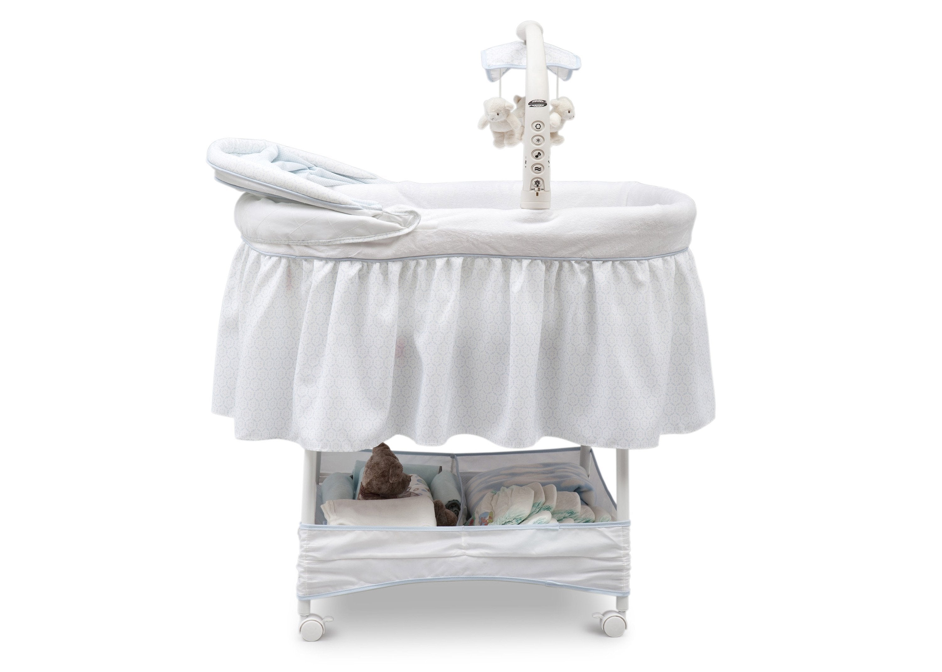 Slumber Time Elite Gliding Bassinet - Portable Baby Crib for Newborns & Infants - Smooth Rocking Motion for Better Sleep - Perfect for Nursery, Bedroom & Travel Use