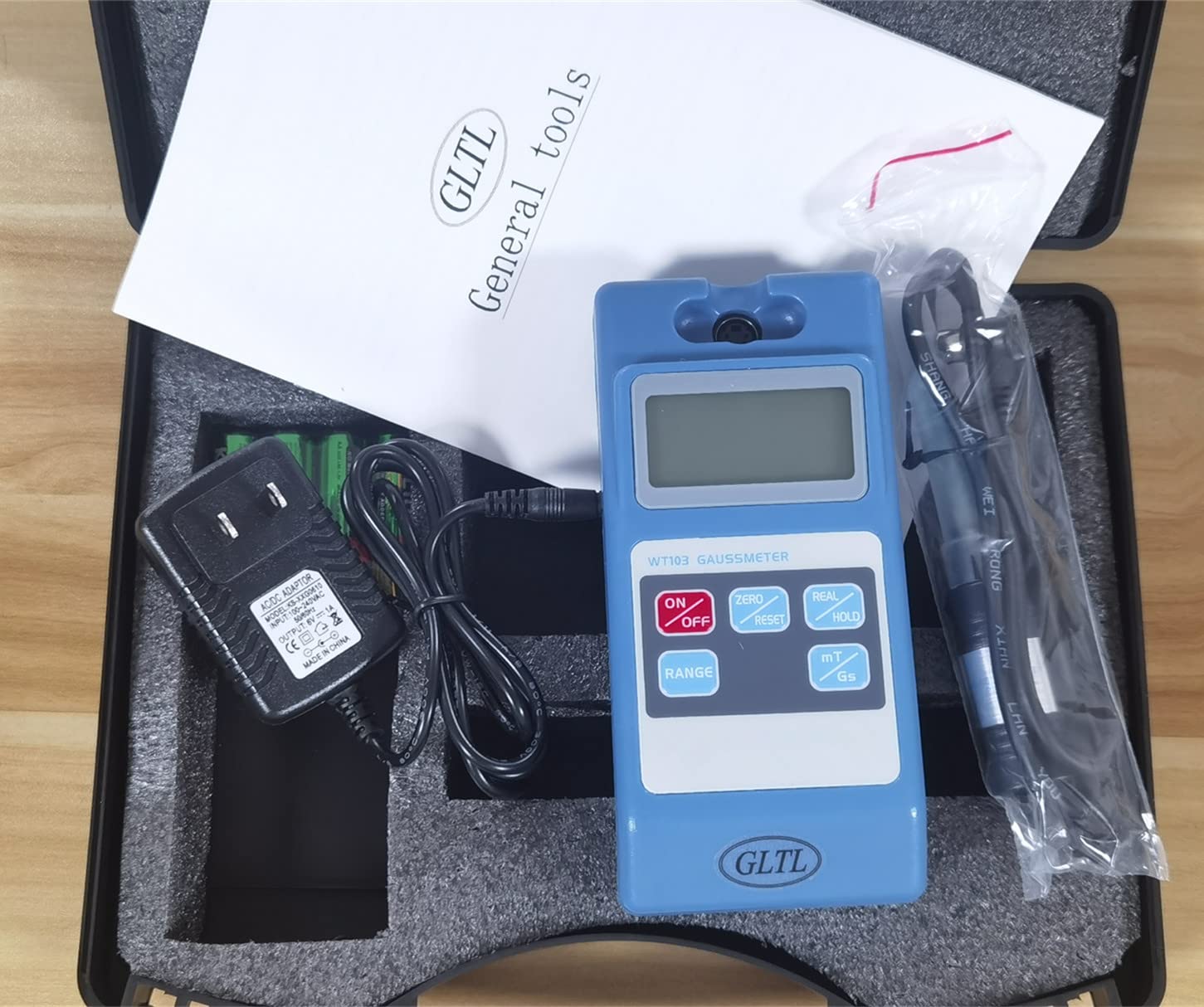 Digital Gaussmeter/Tesla Meter 0-2000mT Range with mT/Gs Auto-Switch | High Precision Magnetic Field Tester for Permanent Magnets, Motors, Speakers & Industrial Use | NS Function & Probe Included | Ideal for Laboratory, Engineering & Quality Control Applications