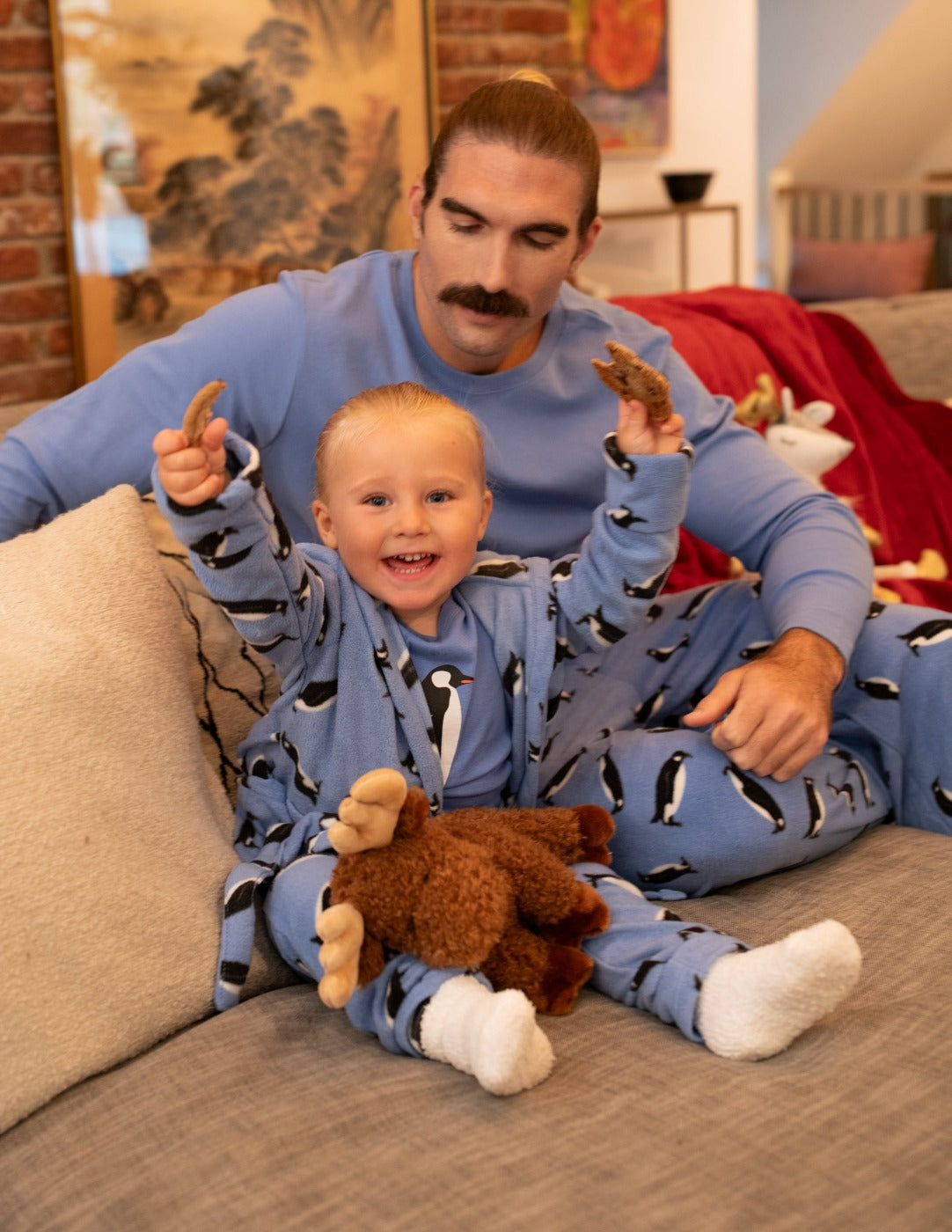 Penguin Matching Family Pajama Set - Cozy Christmas Pajamas for Women, Men & Kids - Cute Holiday Sleepwear for Family Photos & Matching Outfits