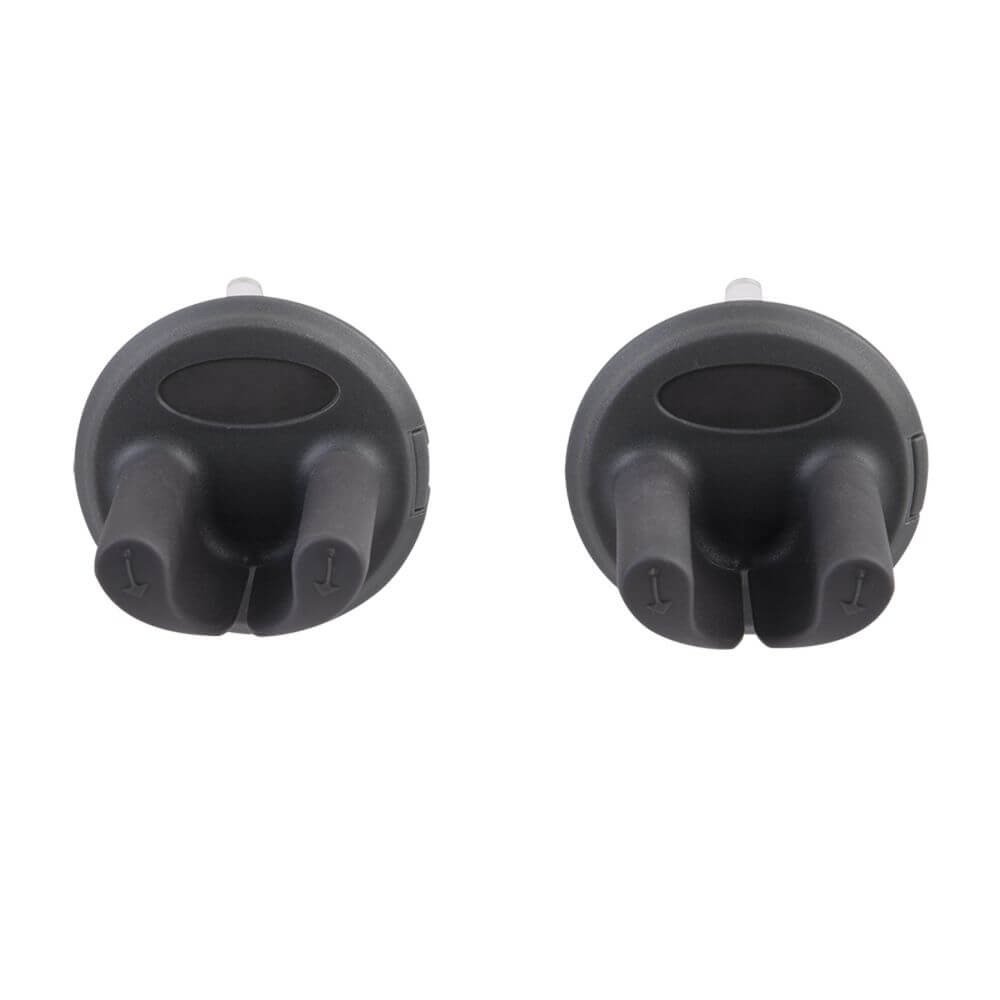 2 Pack Suction Cup Tea Towel Holders - Charcoal Gray - Strong Adhesive for Kitchen, Bathroom, or Office Organization