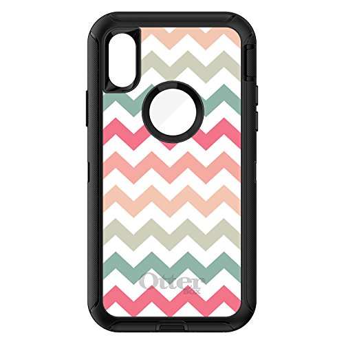 Pastel Chevron Wave Stripes On Black Case