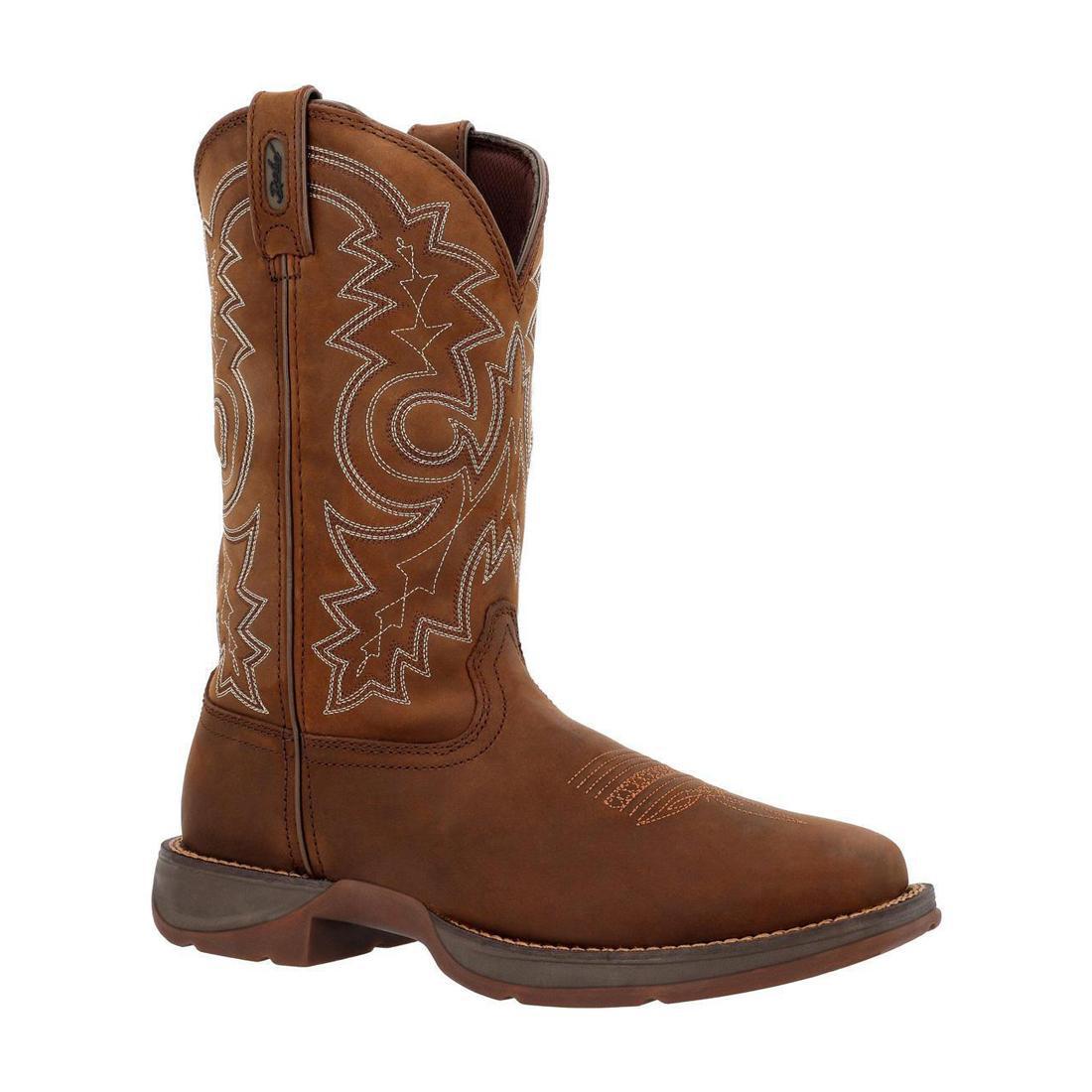 Rebel Pull-On Western Boots for Women - Brown Leather Cowboy Boots with Comfortable Fit | Perfect for Rodeo, Country Dancing & Casual Wear