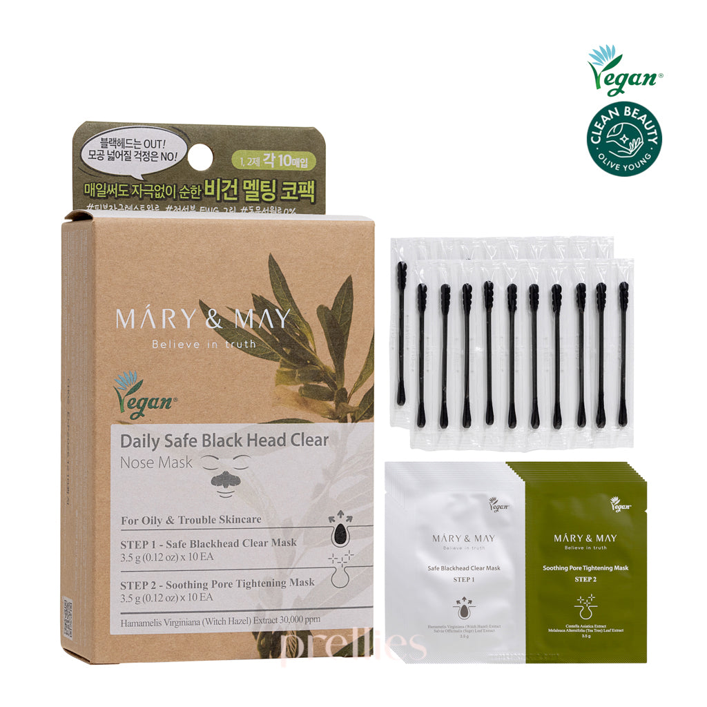 Mary & May Blackhead Removal Nose Mask - 10 Pack | Daily Safe & Gentle Pore Cleansing for Clear Skin | Perfect for Skincare Routine & Acne Treatment