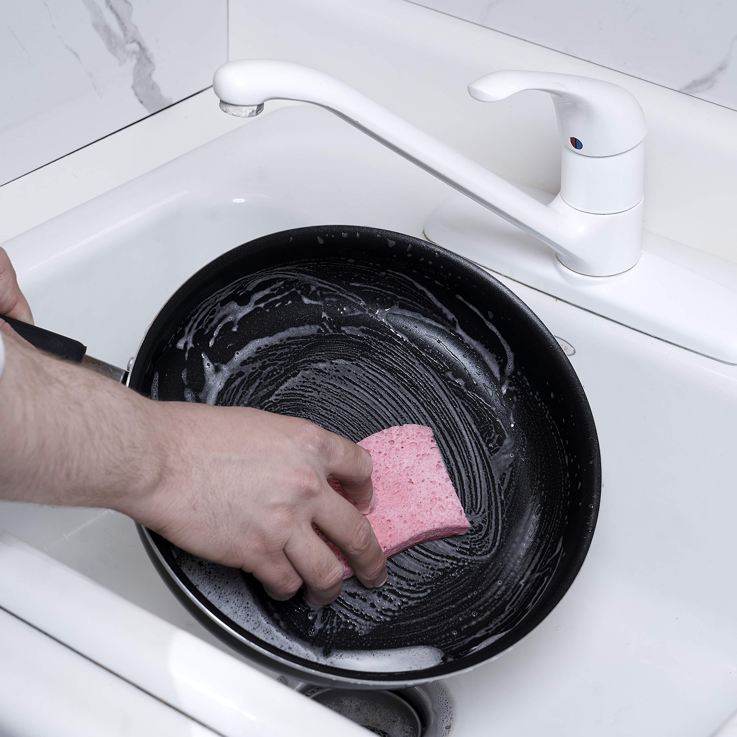 **Eco-Friendly Non-Scratch Cellulose Dish Sponges - Pack of 12 | Gentle Kitchen Cleaning Sponges for Dishes, Pots & Pans | Safe, Durable & Absorbent Household Cleaning Sponges by Superio | Perfect for Daily Dishwashing & Kitchen Cleaning**
