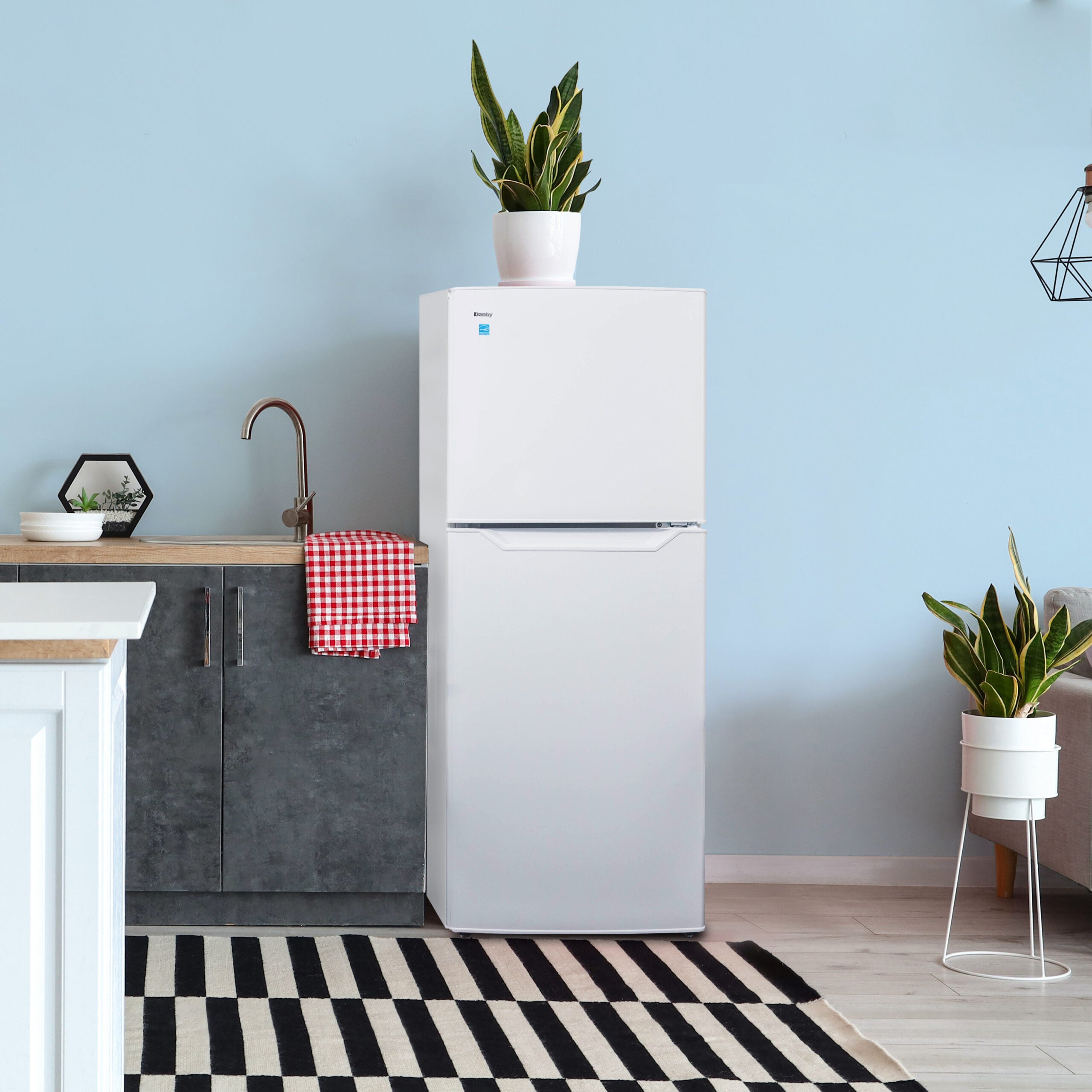 Danby DFF116B2WDBR 11 cu. ft. Compact Refrigerator - Top Freezer, White - Perfect for Apartments, Dorms & Small Spaces