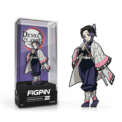 Demon Slayer Shinobu Kocho Enamel Pin - FiGPiN Official Anime Collectible [490] - Perfect for Cosplay, Gifts & Anime Merch Displays