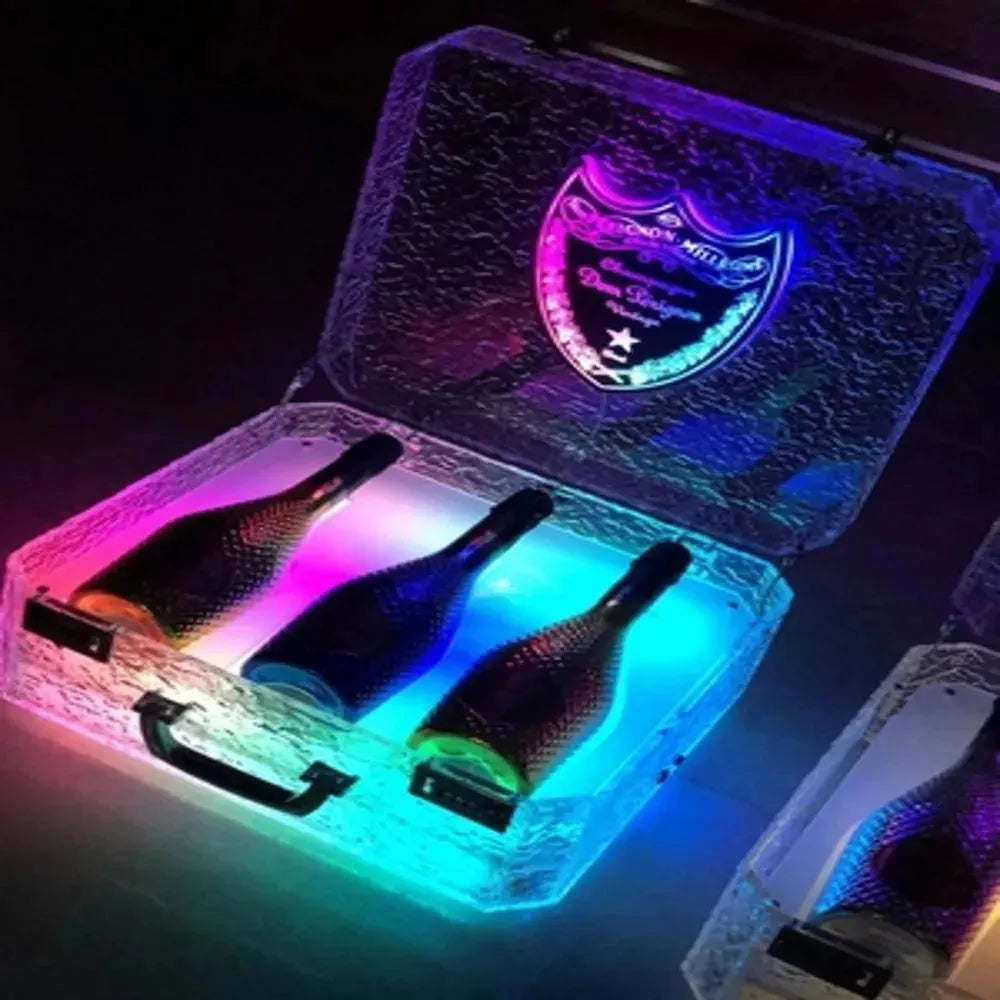 Custom Rechargeable LED Ace of Spade Champagne Bottle Carrier with Logo - Wedding, Nightclub, Party, Lounge & Bar Accessories - Perfect for Celebrations, VIP Events & Club Promotions