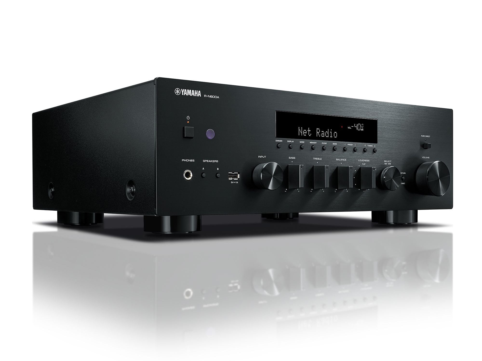 Yamaha R-N600A Stereo Integrated Amplifier - High-Fidelity Audio for Home Theater & Music Listening