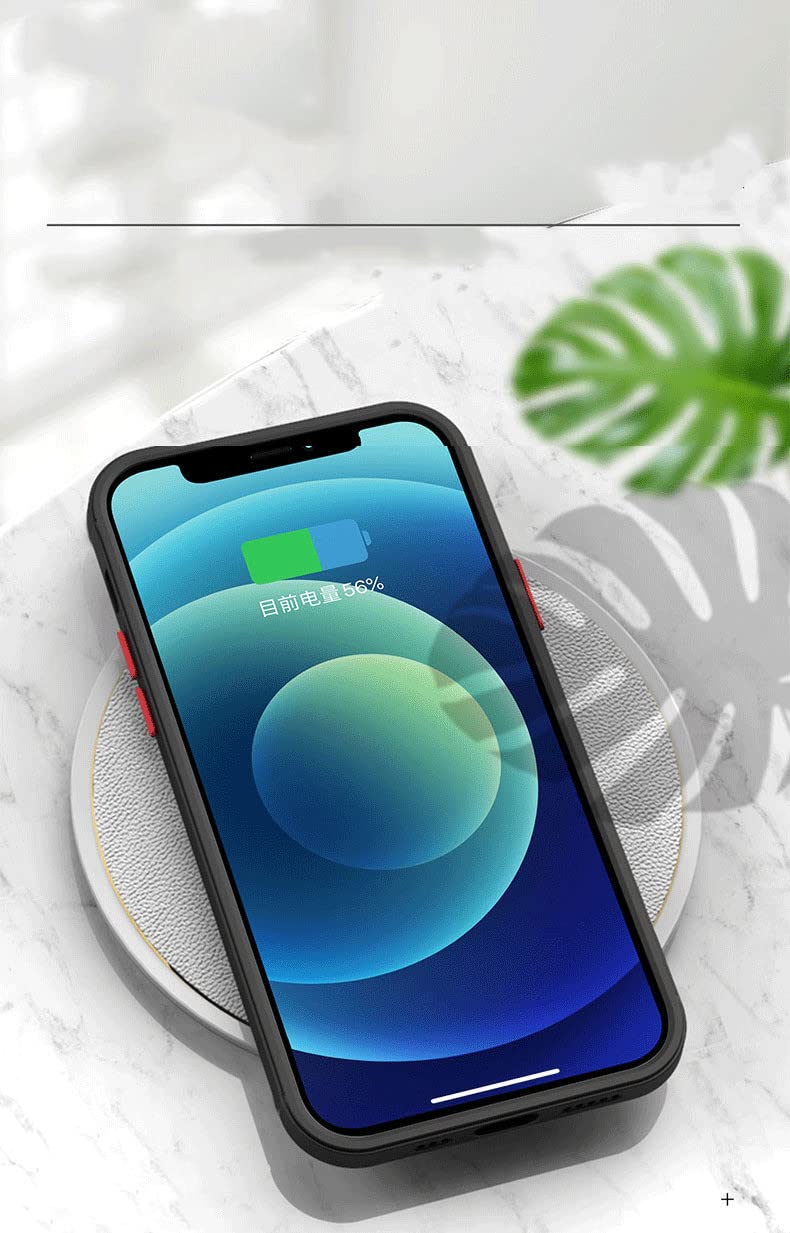 YTanazing Love Hearts Clear Frosted iPhone 12 Pro Max Case - Reinforced Camera Protection, Soft TPU Silicone Slim Cover for Women & Girls (Black) | Perfect for Everyday Use, Gift Giving & Style Protection