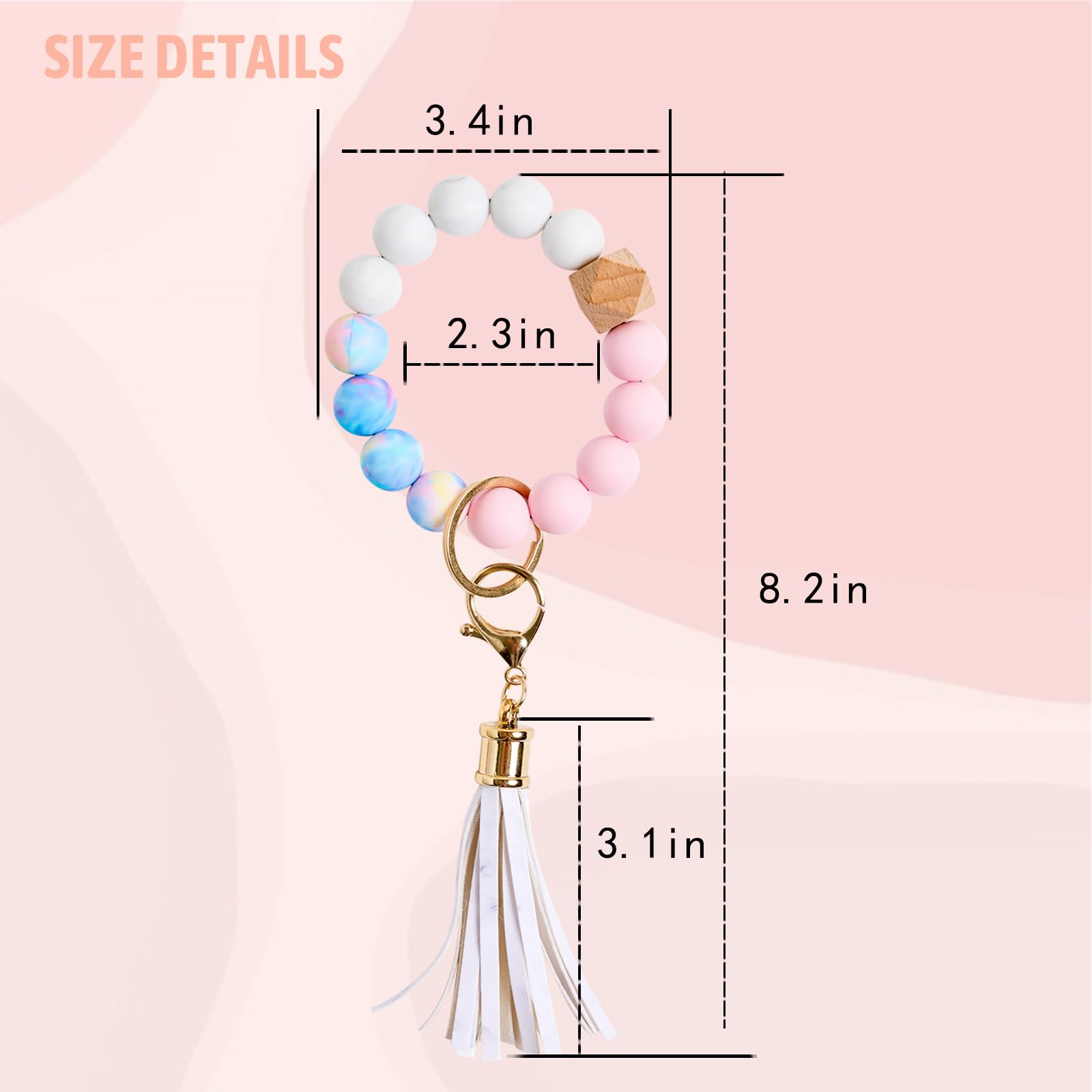 Women's Keychain Set with Personal Alarm - Stylish Bracelet Wristlet Keyring for Everyday Safety & Convenience | Perfect for Gifts, Travel, and Night Out Security