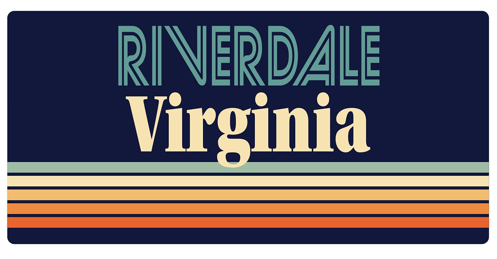 Retro Style Riverdale Virginia 5 x 2.5 Inch Refrigerator Magnet - Perfect for Fridge, Office, or Home Decor
