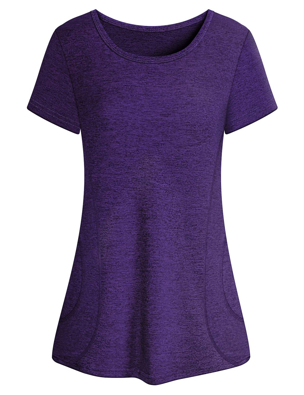 Cucuchy Women's Yoga Tops - Flowy Short Sleeve Fitness Workout Shirts for Yoga, Gym & Running | Breathable Activewear for Women