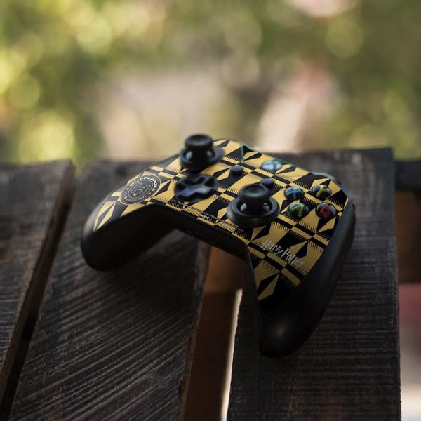 Officially Licensed Warner Bros Hufflepuff Gaming Skin for Xbox One S Controller - Custom Decal Sticker for Enhanced Grip & Style - Perfect for Gamers & Harry Potter Fans