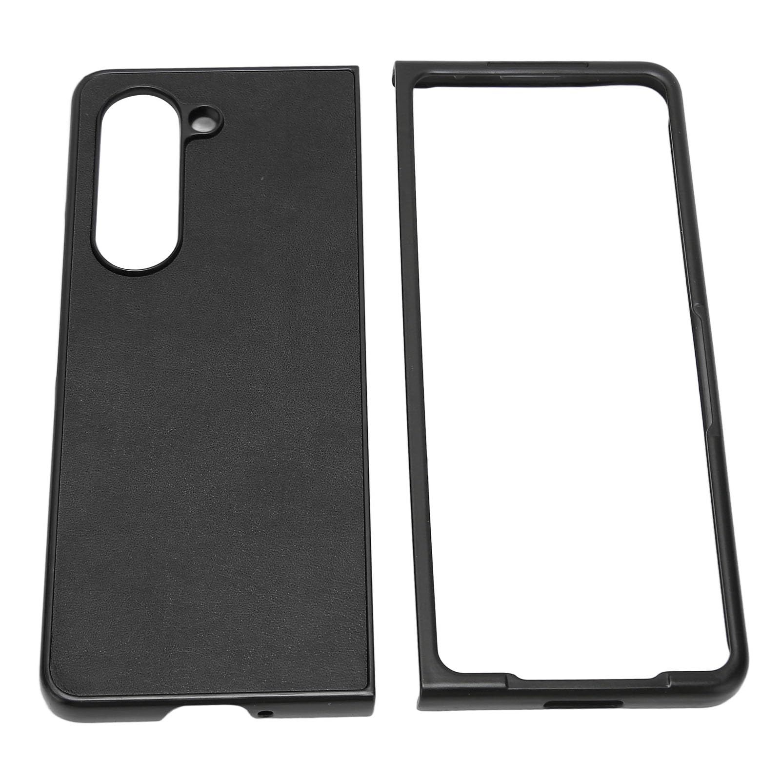 Stylish PU Leather Folding Screen Phone Case - Anti-Scratch Protective Cover with Lychee Pattern (Black/Color Options) - Perfect for Work, Travel & Everyday Use