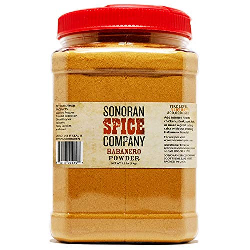 Pure Habanero Powder 1kg (2.2 Lbs) - Hot Chili Spice for Cooking, Seasoning & Mexican Recipes - Perfect for BBQ, Hot Sauces & Spicy Food Lovers