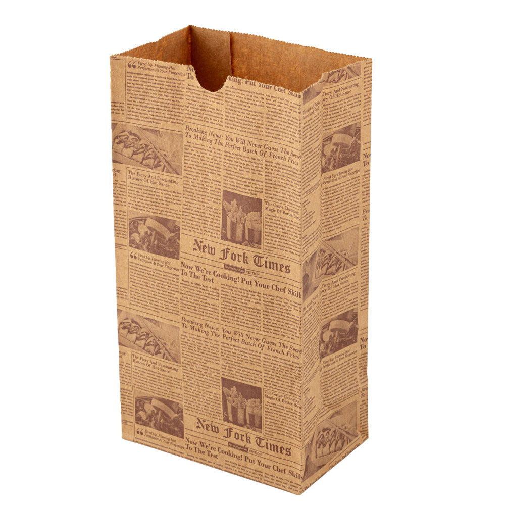 Eco-Friendly Kraft Paper Bags 4 lb - 5 x 3.25 x 9.5 Inches - 100 Count Box - Perfect for Grocery, Retail & Gift Packaging - Sustainable Shopping Bags for Stores, Restaurants & Events