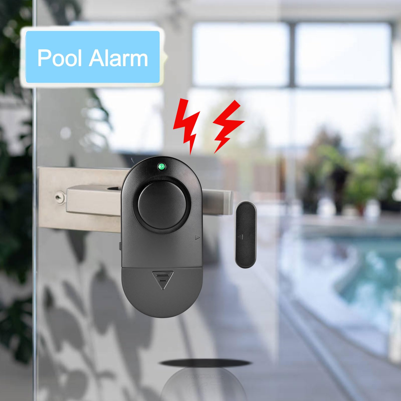 6-Pack Black Window & Door Alarm - Home Security Alarm for Kids, House, Office | Wireless DIY Burglar Alert for Windows, Doors, Apartments & Dorm Rooms