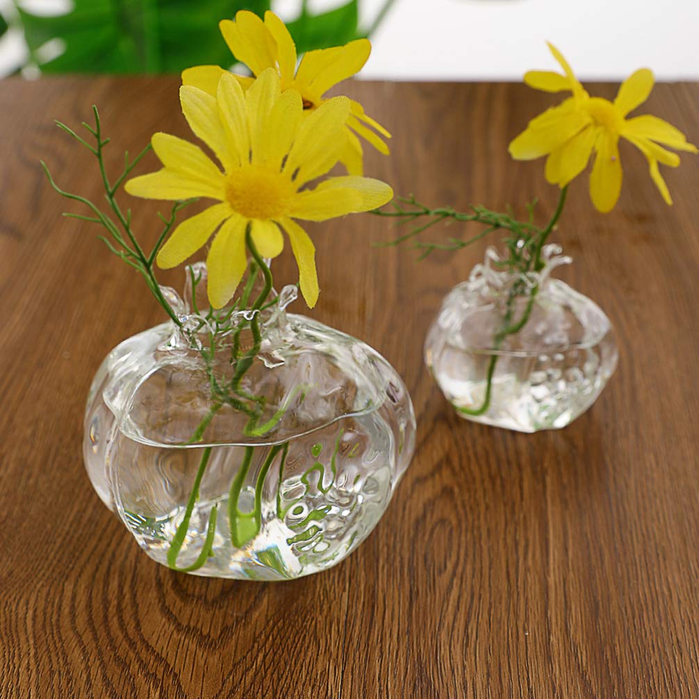 Mini Glass Flower Vase for Wedding Table Decor & Home Centerpiece