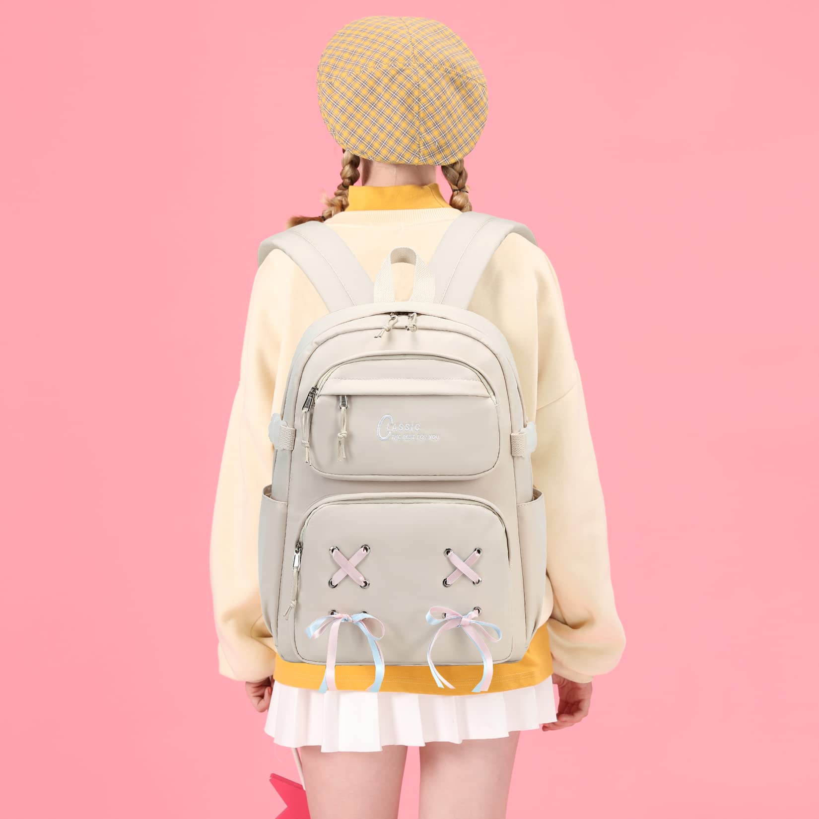 Stylish Casual School Backpack for Teen Girls - Lightweight Bookbag for Travel, College & Everyday Use | Durable & Trendy Backpack for School, Commuting & Outdoor Activities