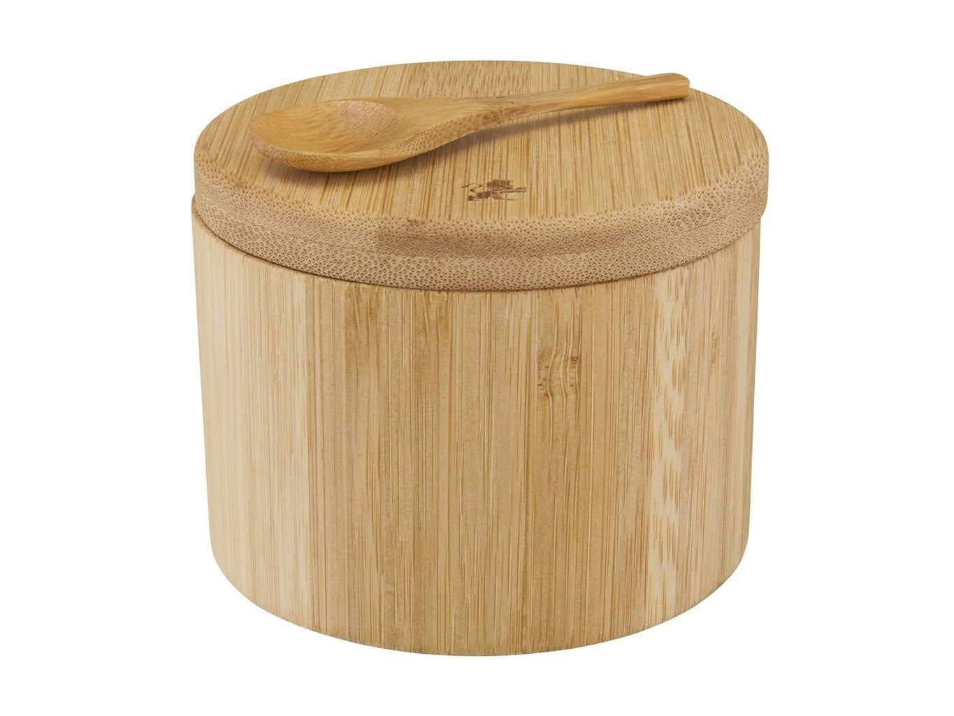 Maxwell & Williams Evergreen Bamboo Salt Box with Spoon - Eco-Friendly Kitchen Storage for Salt, Spices & Seasonings - Perfect for Cooking, Baking & Tabletop Display