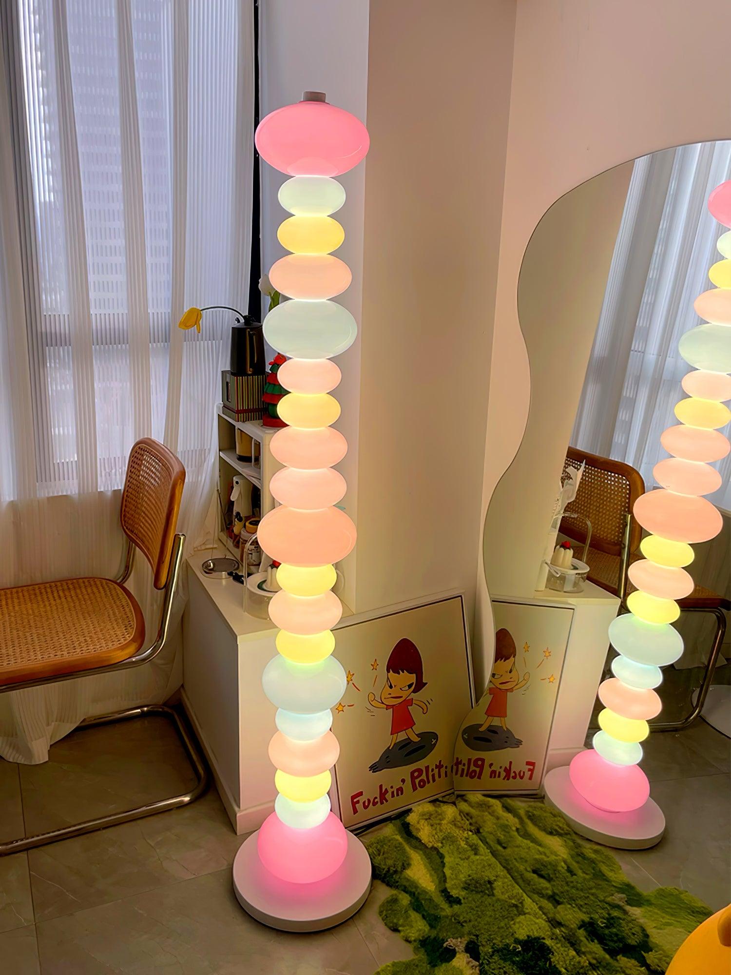 Modern LED Candy Floor Lamp for Living Room - Adjustable Brightness, Warm White Light, Perfect for Bedroom, Office, and Reading Nook