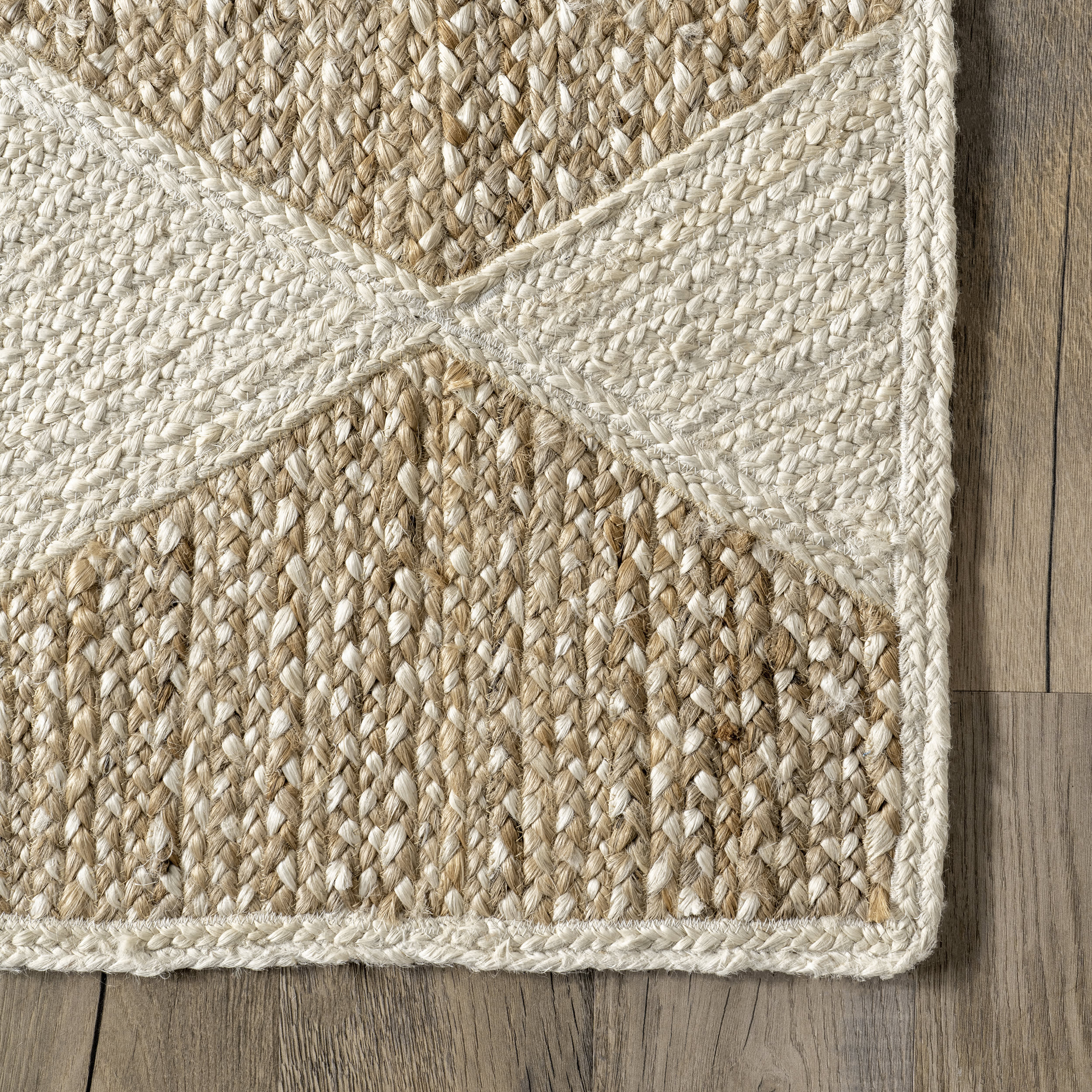 Adhara Jute Honeycomb Rug - Natural Ivory Handwoven Floor Mat for Living Room, Bedroom & Nursery | Eco-Friendly Home Decor for Boho & Farmhouse Style