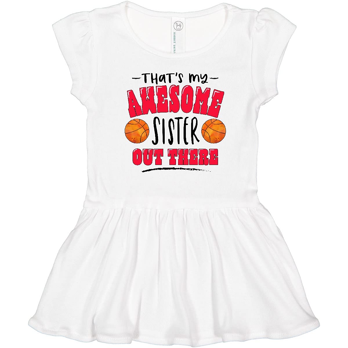 Inktastic Awesome Sister Basketball Toddler Dress for Play & Fun