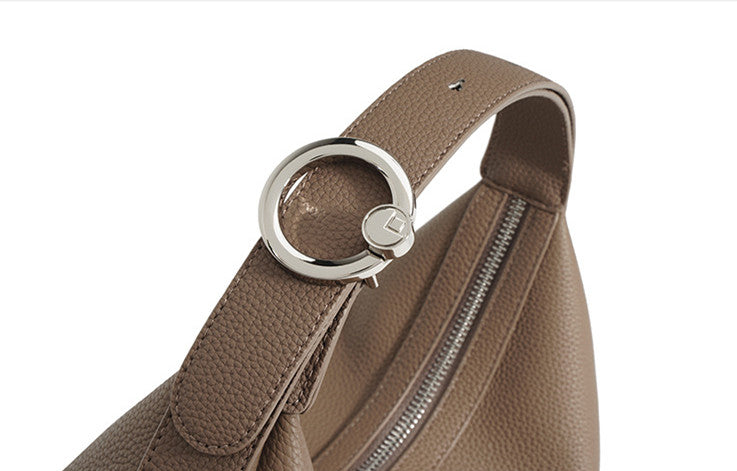 Stylish Crescent Leather Shoulder Bag for Women - Fashionable Crossbody Purse with Adjustable Strap - Perfect for Work, Travel & Everyday Use