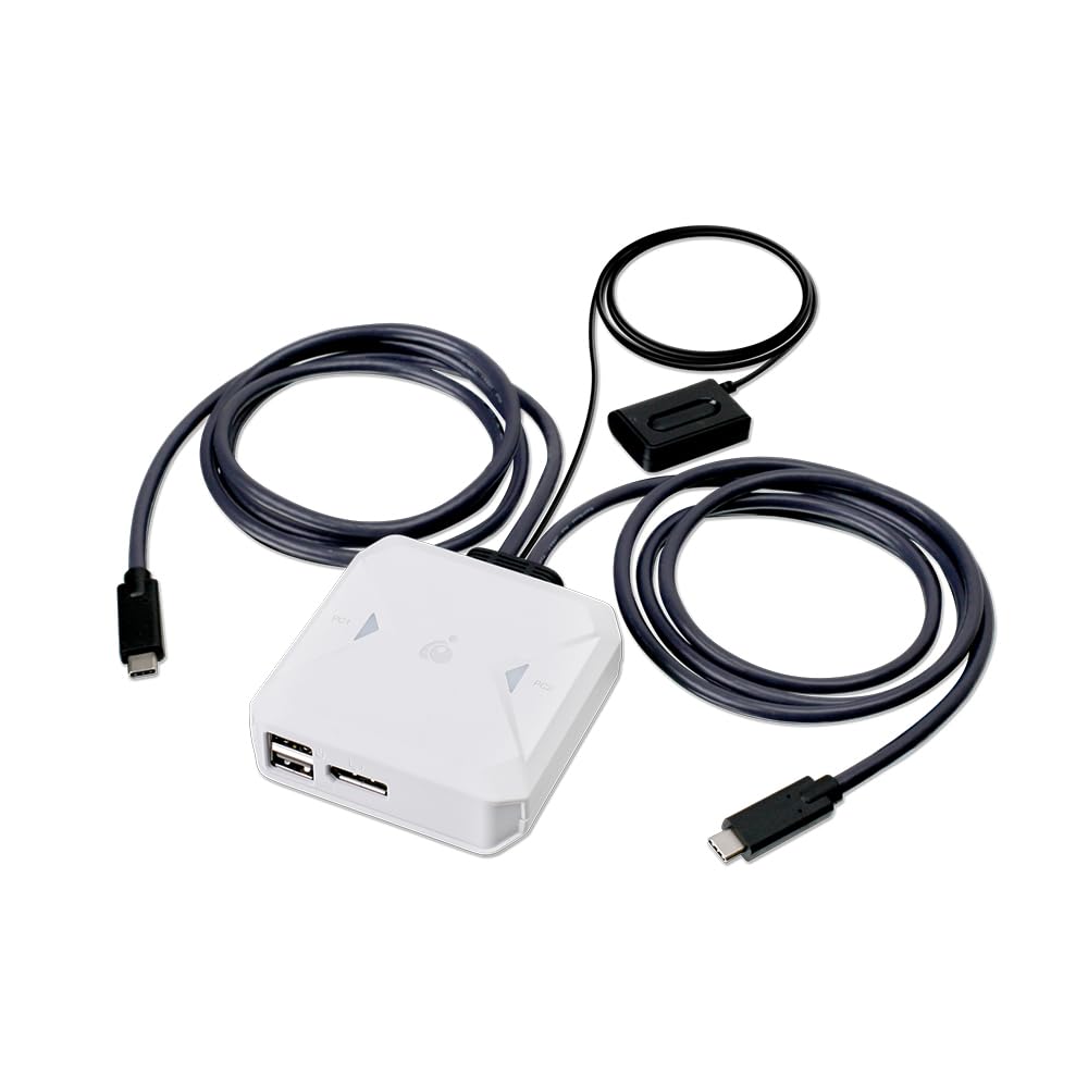 IOGEAR 2-Port 4K USB-C KVM Switch with DisplayPort Output - GCS72CC | Dual Monitor Control for Home & Office | Seamless PC Switching Solution