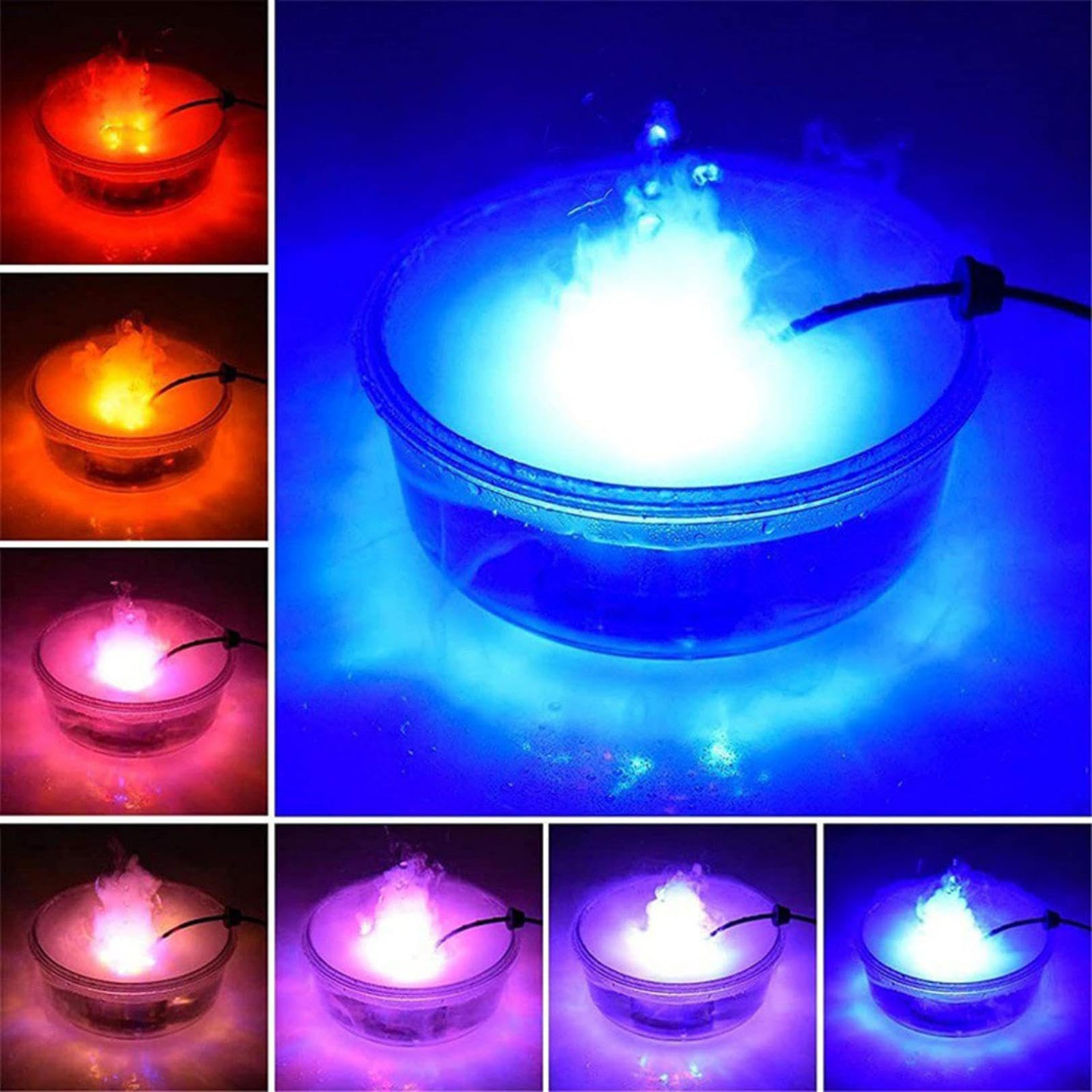 Halloween Witch Cauldron with Mist Maker - 12 LED Lights Fog Machine for Outdoor Decor, Party Supplies & Holiday Atmosphere | Perfect for Haunted Houses, Yard Displays & Spooky Events