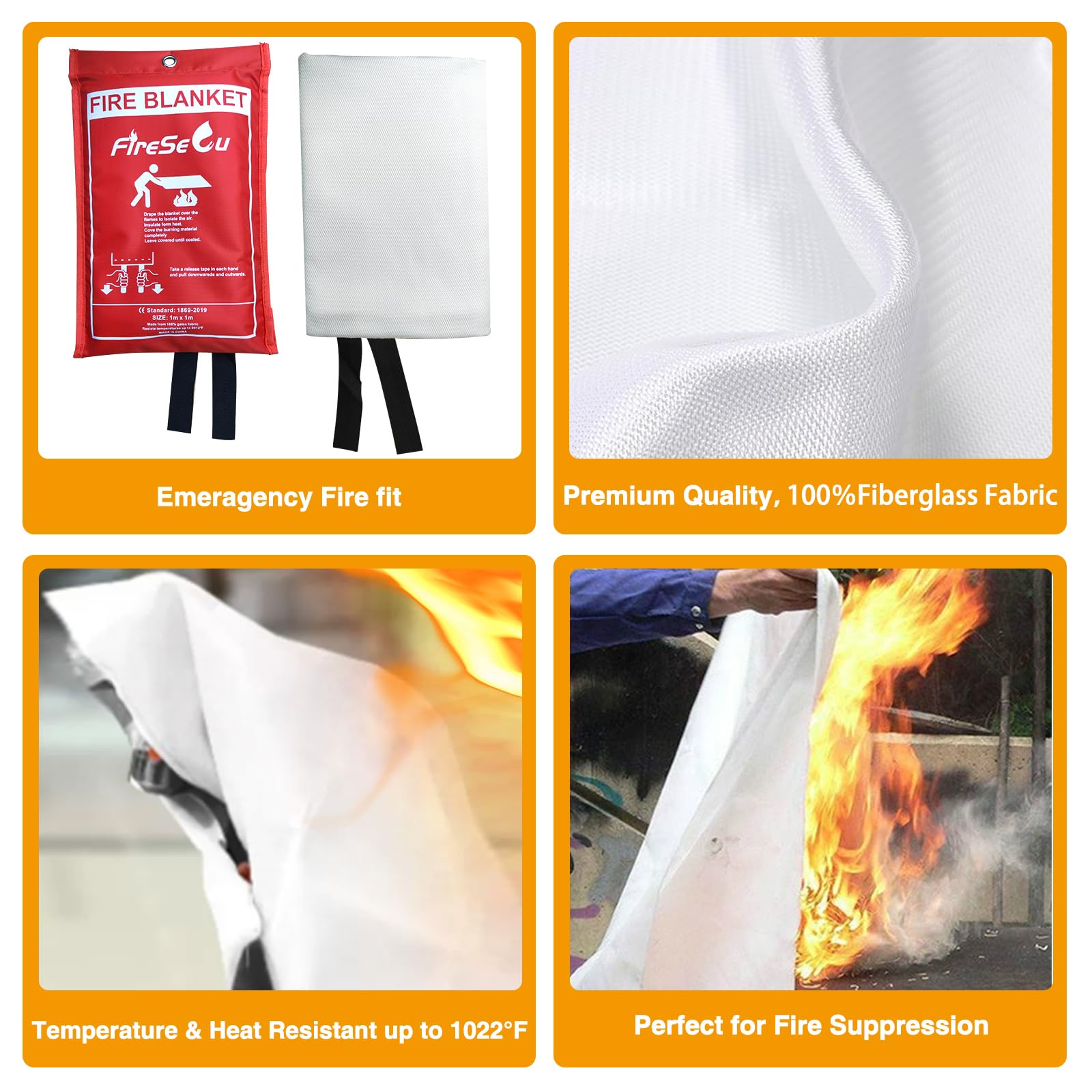 Fire Blanket 4 Pack - 40