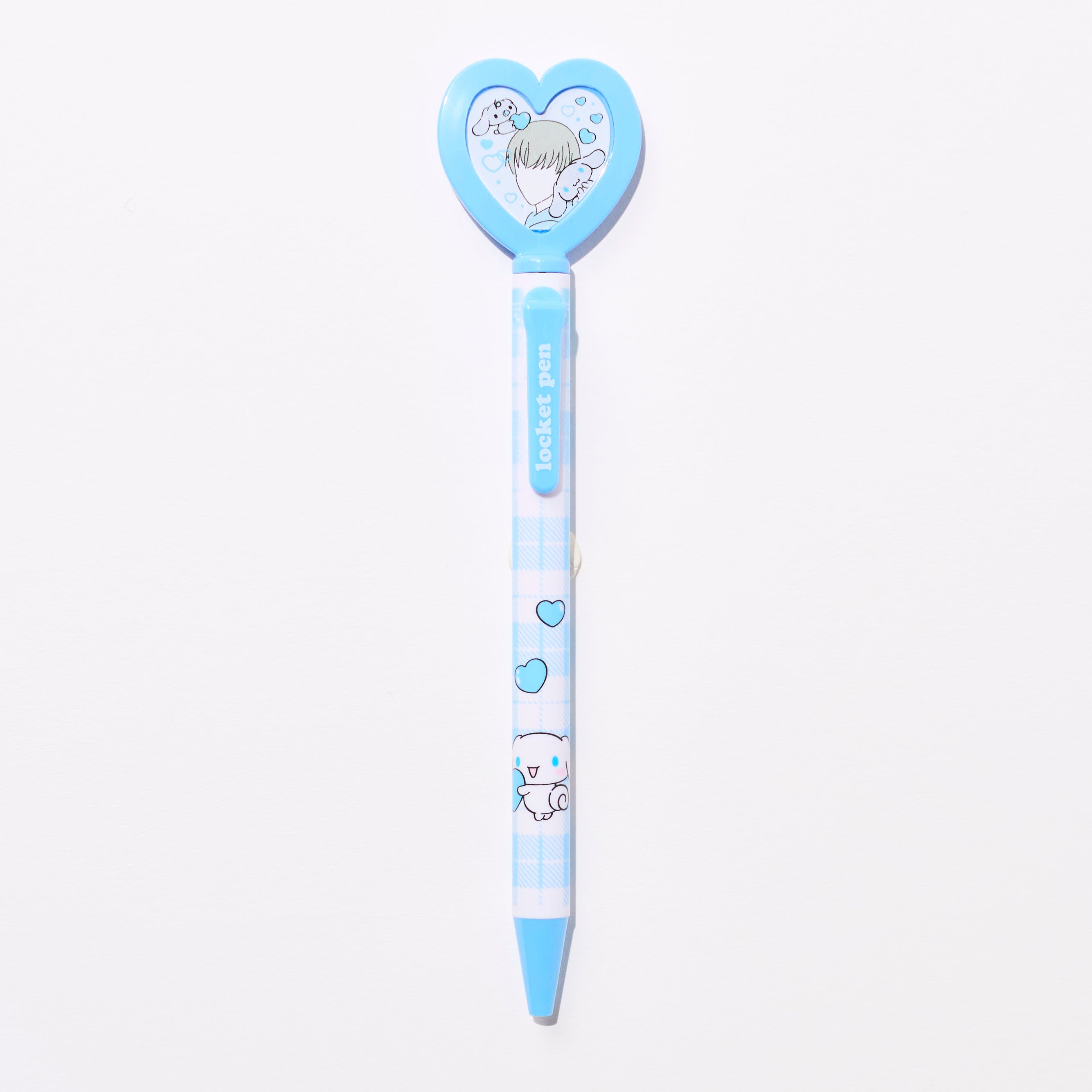 Sanrio Heart Locket Ballpoint Pen - Cute Kawaii Writing Pen with Heart Charm for Journaling, Note Taking & Gift Giving - Epoch Chemical Ink for Smooth Writing